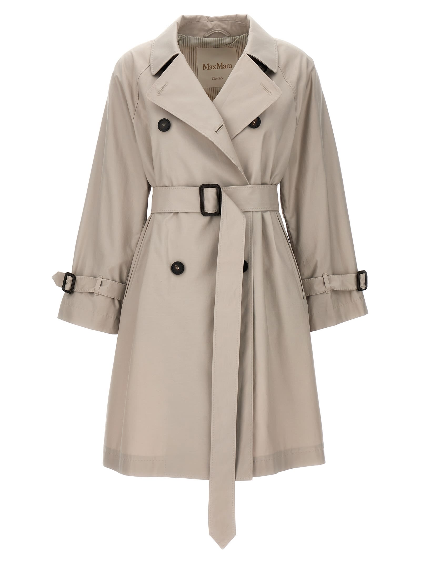 Max Mara The Cube Titrench Trench Coat In Neutral