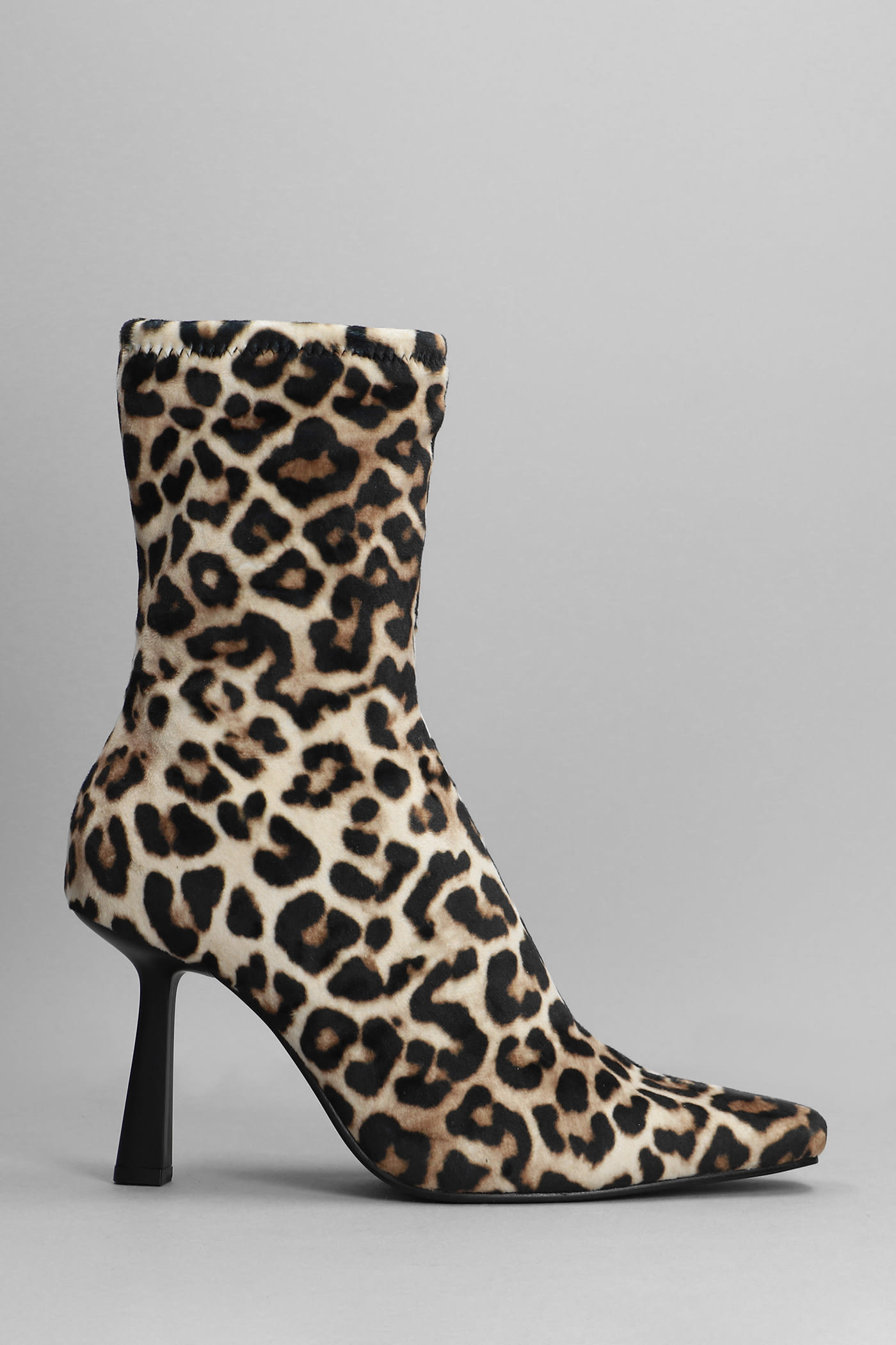 Steve Madden Vakay High Heels Ankle Boots In Animalier Suede