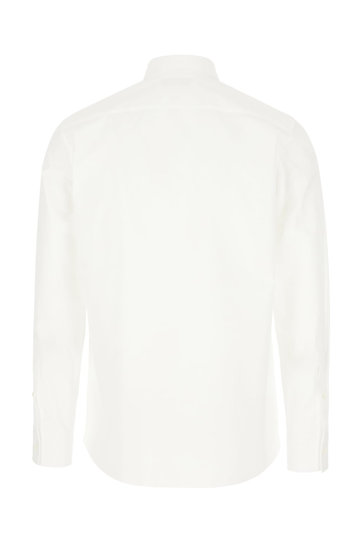 Shop Valentino White Poplin Shirt In Bianco