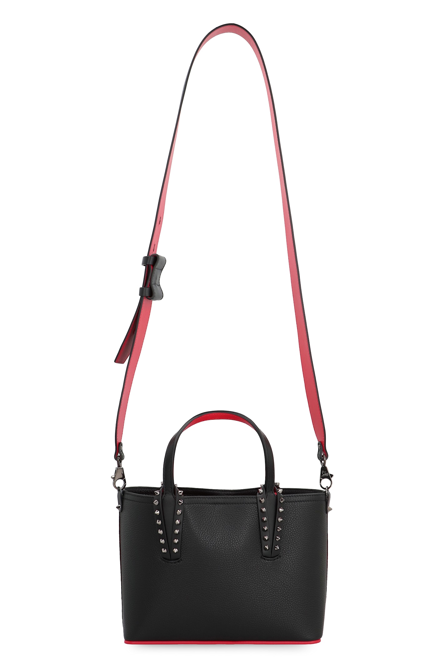 Shop Christian Louboutin Cabata Leather Mini Tote In Black