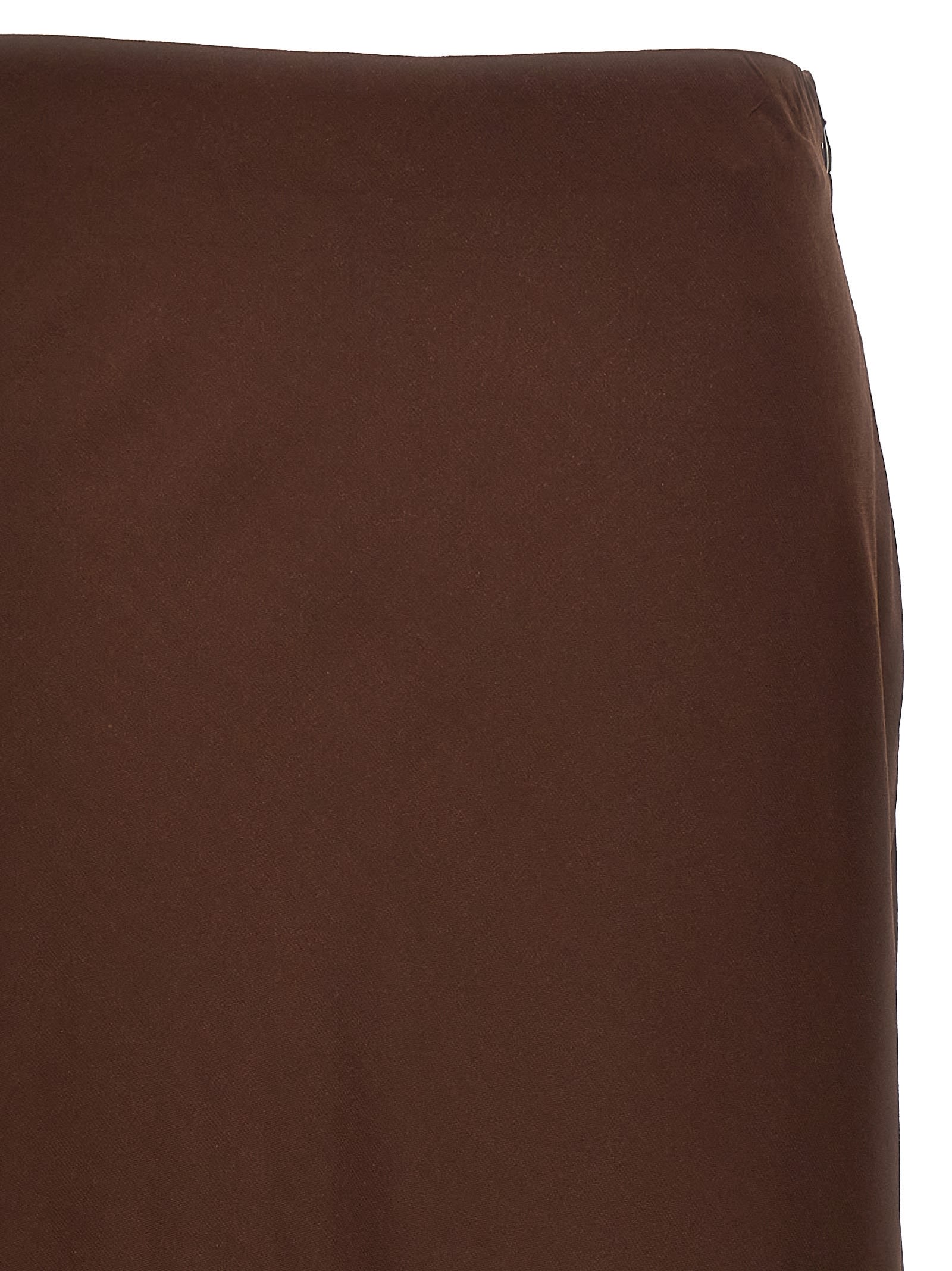 Shop Alberto Biani Crepe Georgette Skirt In Brown