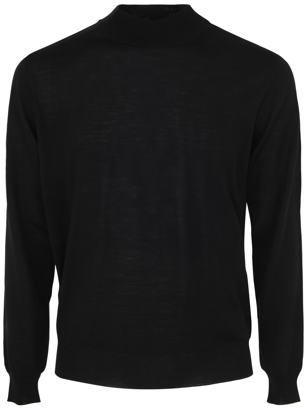 Filippo De Laurentiis Royal Merino Long Sleeves High Neck Sweater In Black
