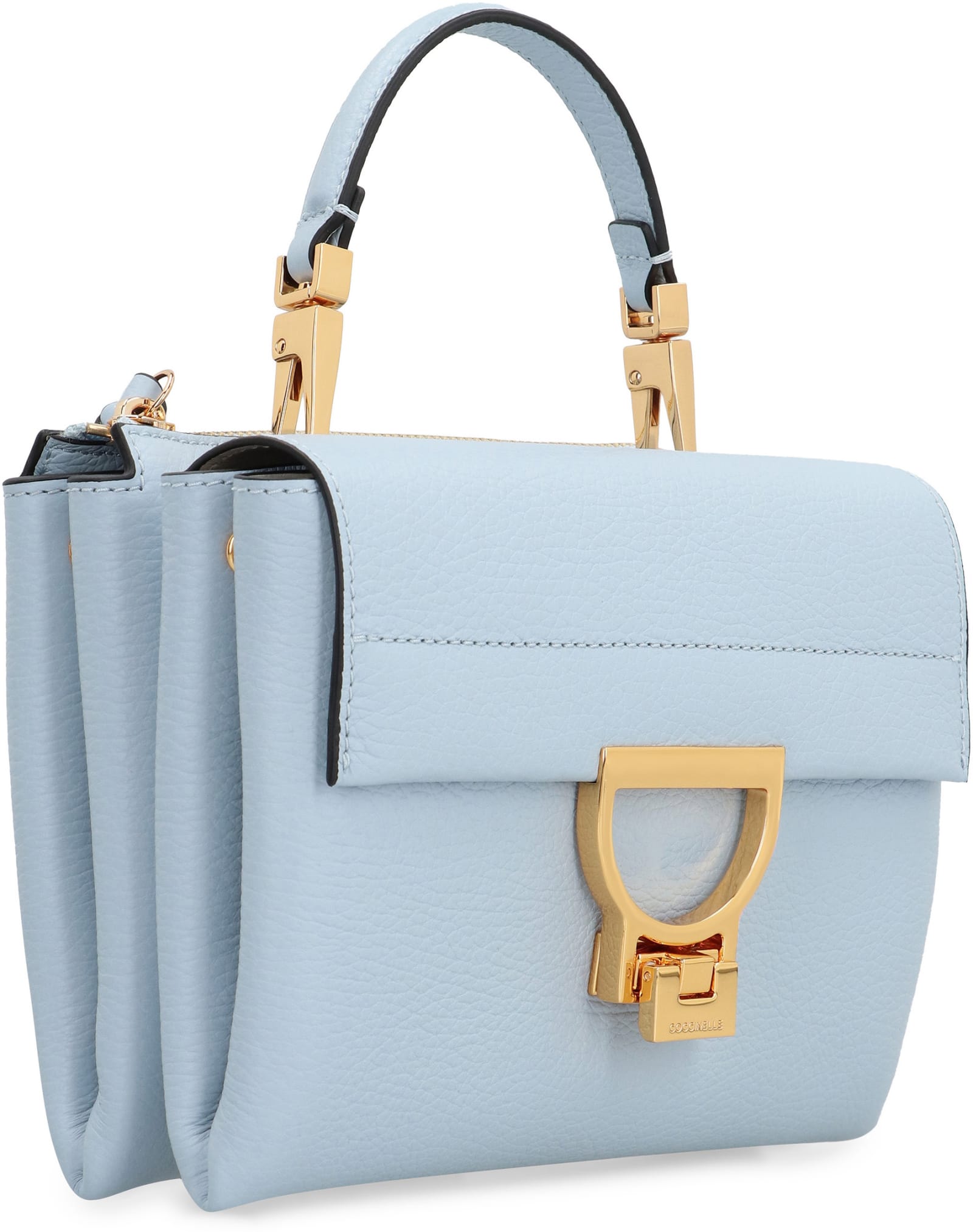 Shop Coccinelle Arlettis Leather Handbag In Gnawed Blue