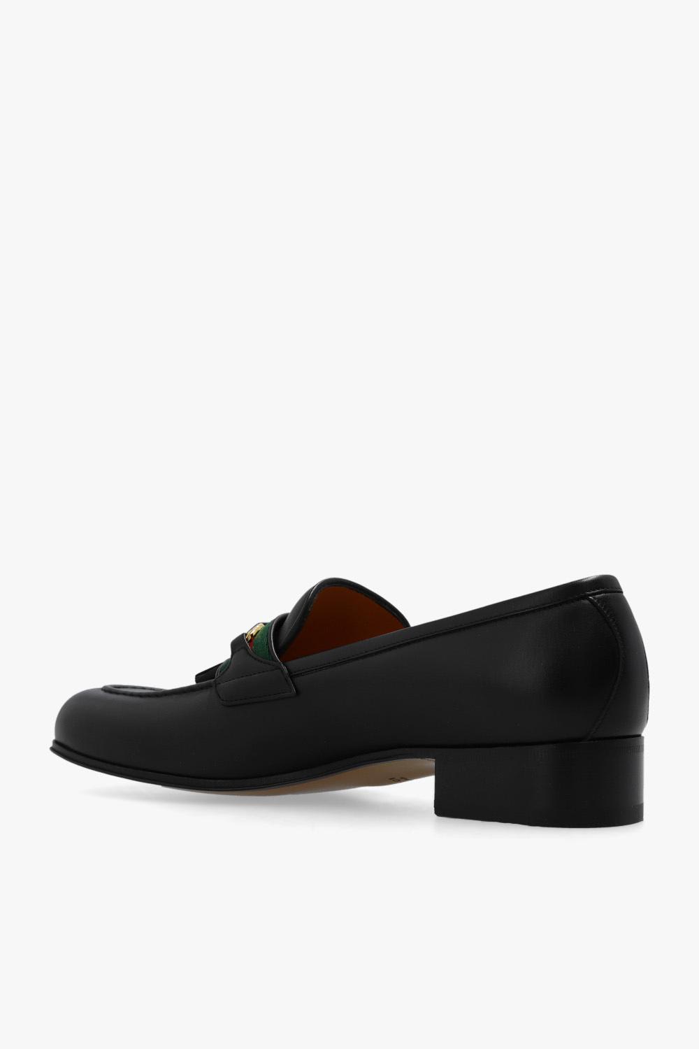 Shop Gucci Leather Loafers