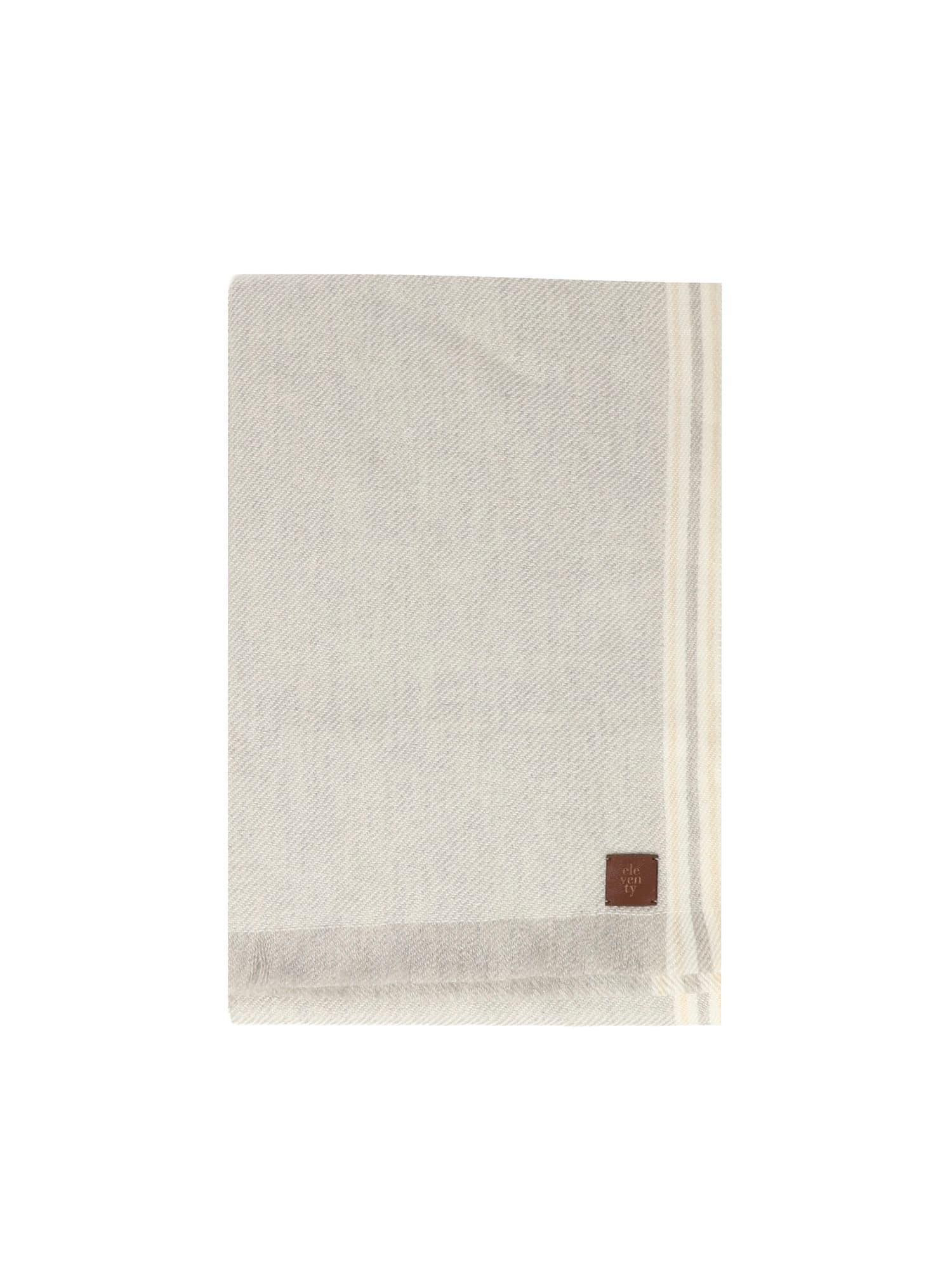 Eleventy Wool Scarf With Logo In Gray