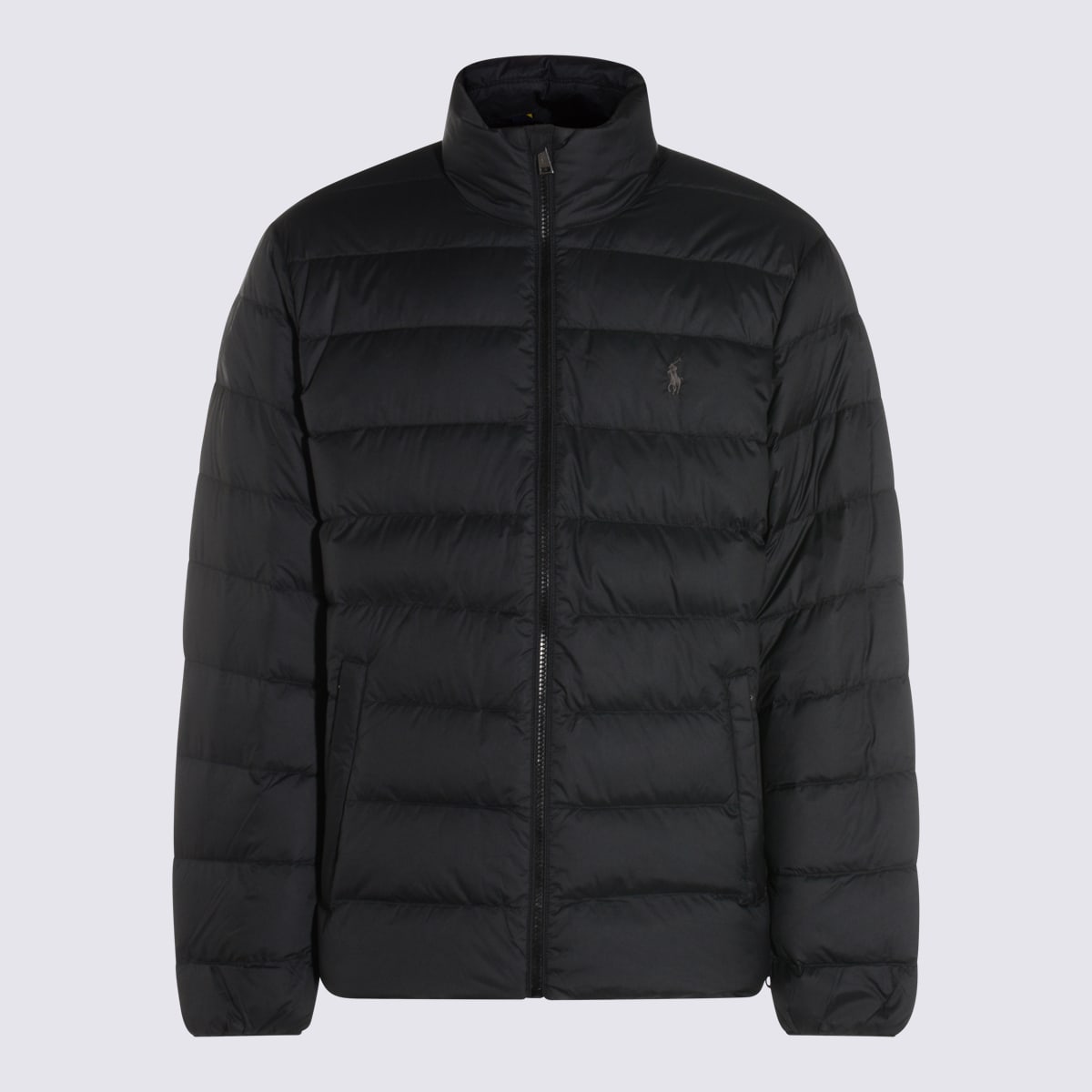 Polo Ralph Lauren The Colden Herringbone Down Jacket In Black