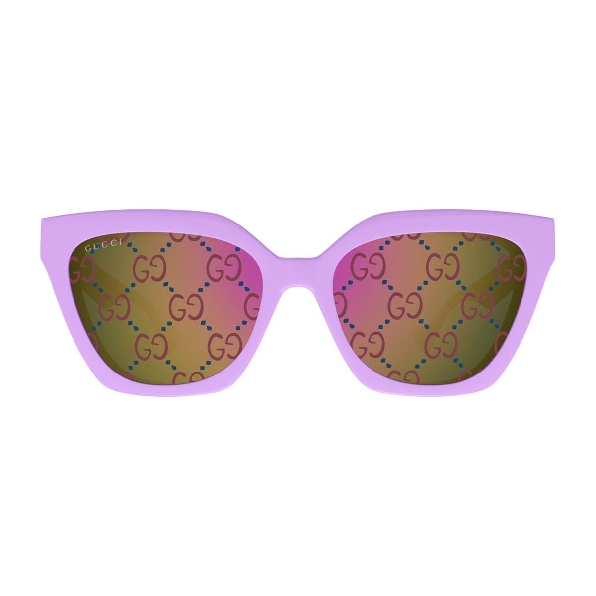 Shop Gucci Gg1542s Linea Gg Logo 002 Violet Trasparent Sunglasses