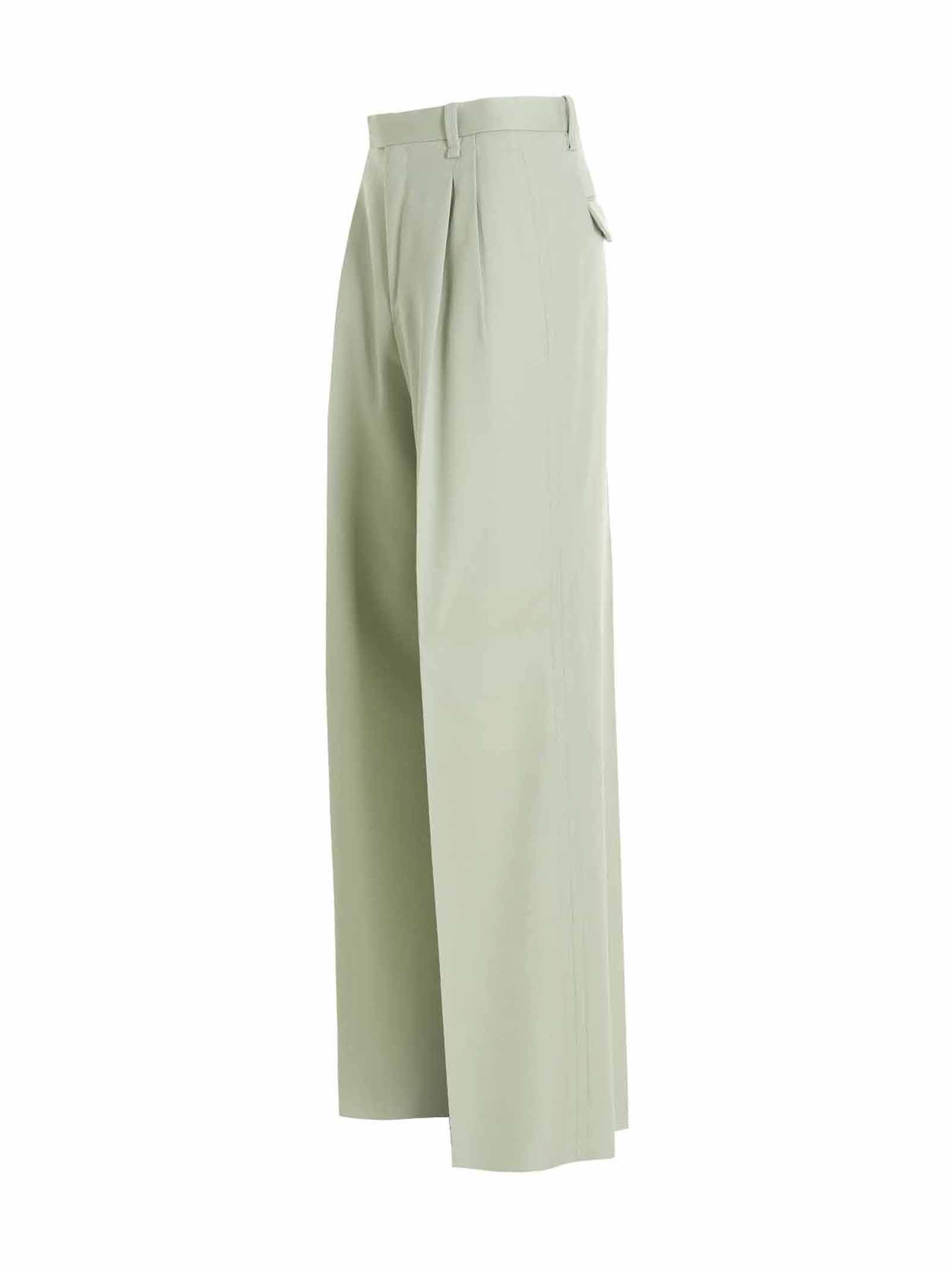 Lanvin Wide Leg Pants In Green