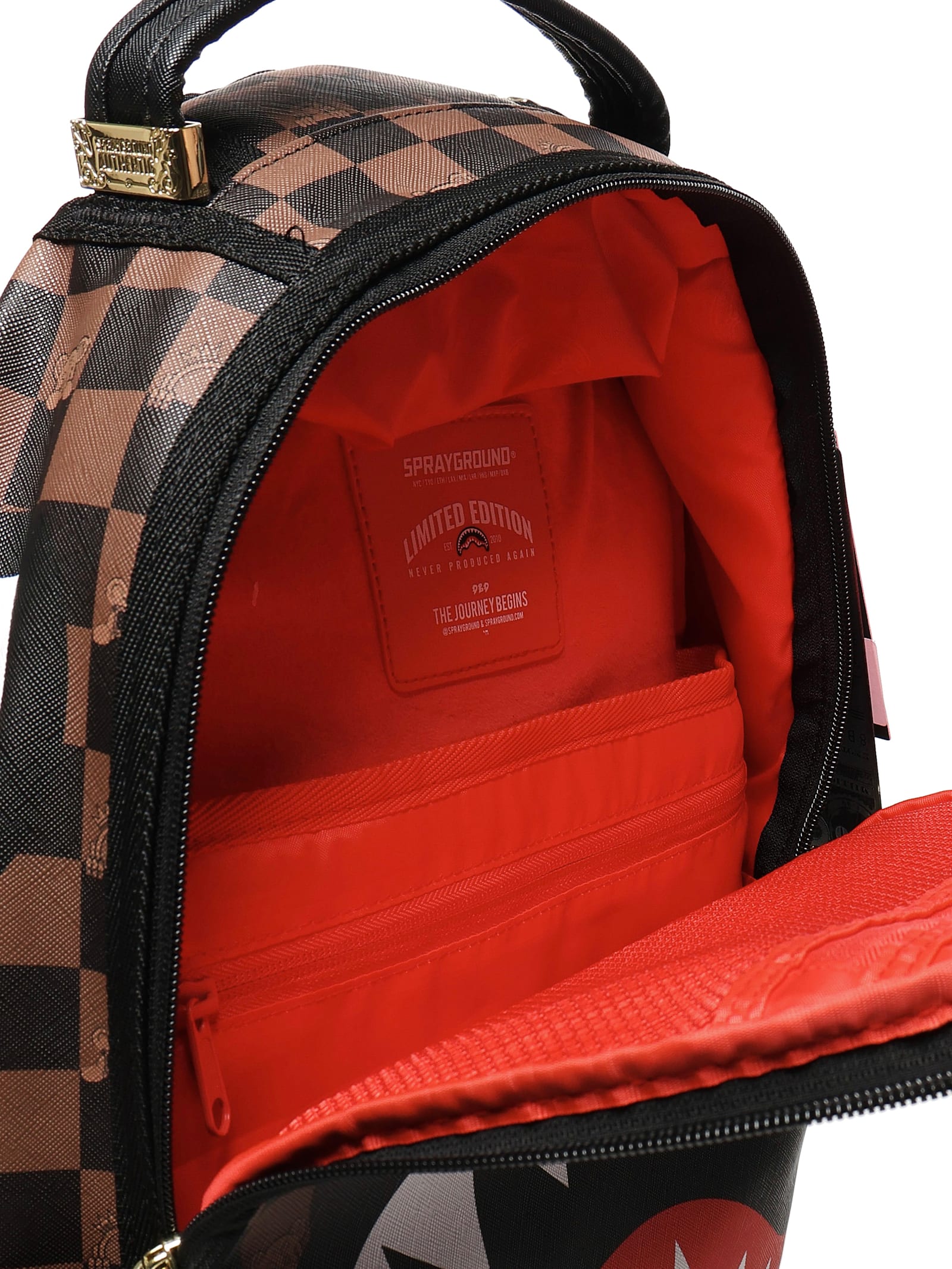 Sprayground Peeeking Character Check Backpack