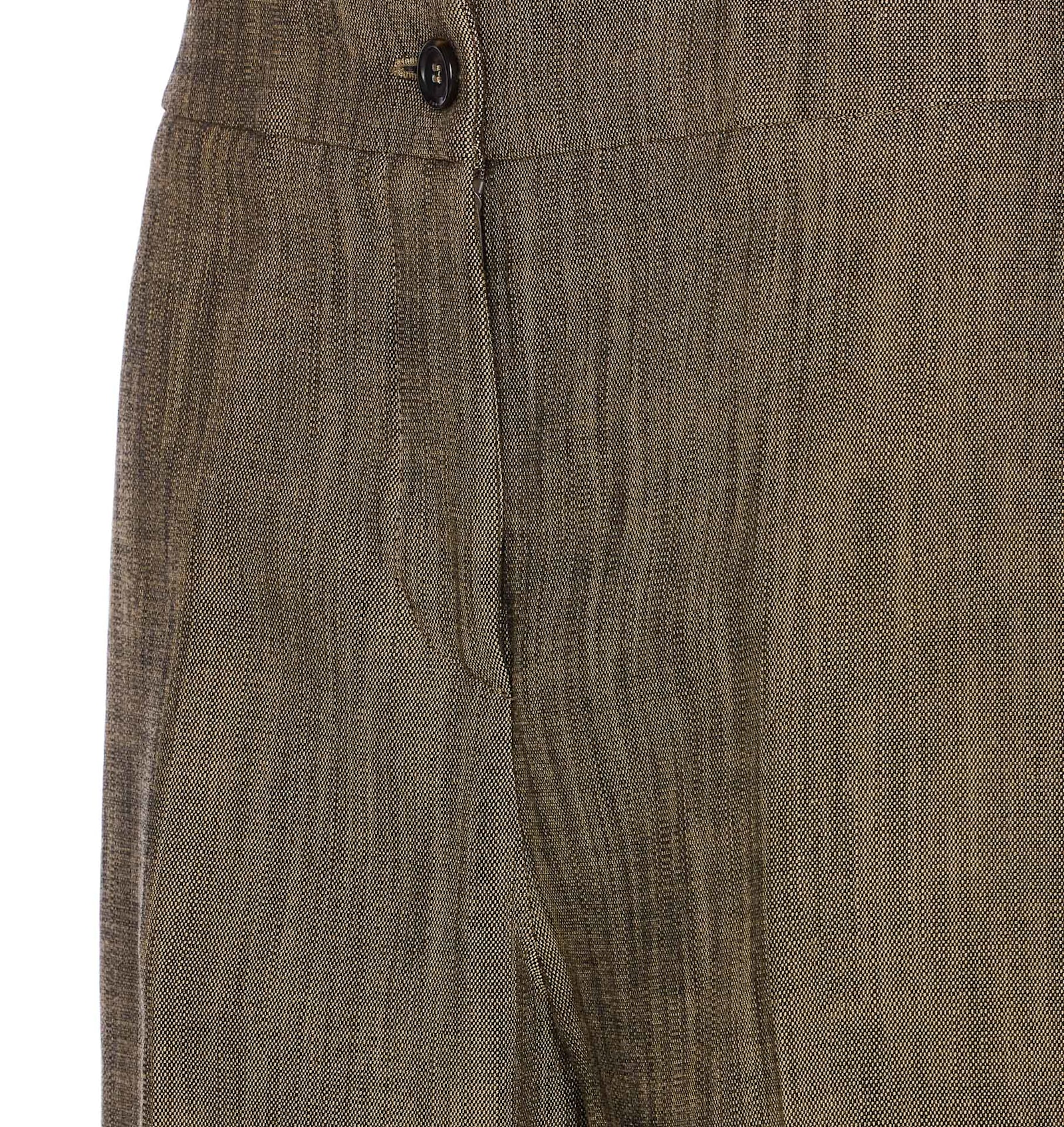 Pinko Straight Leg Trousers With Side Pockets In Brown