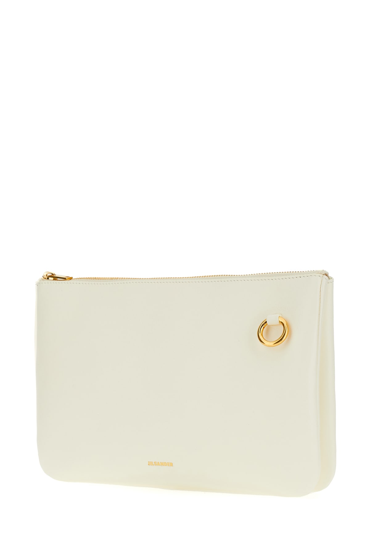 Shop Jil Sander Ivory Nappa Leather Crossbody Bag In 106