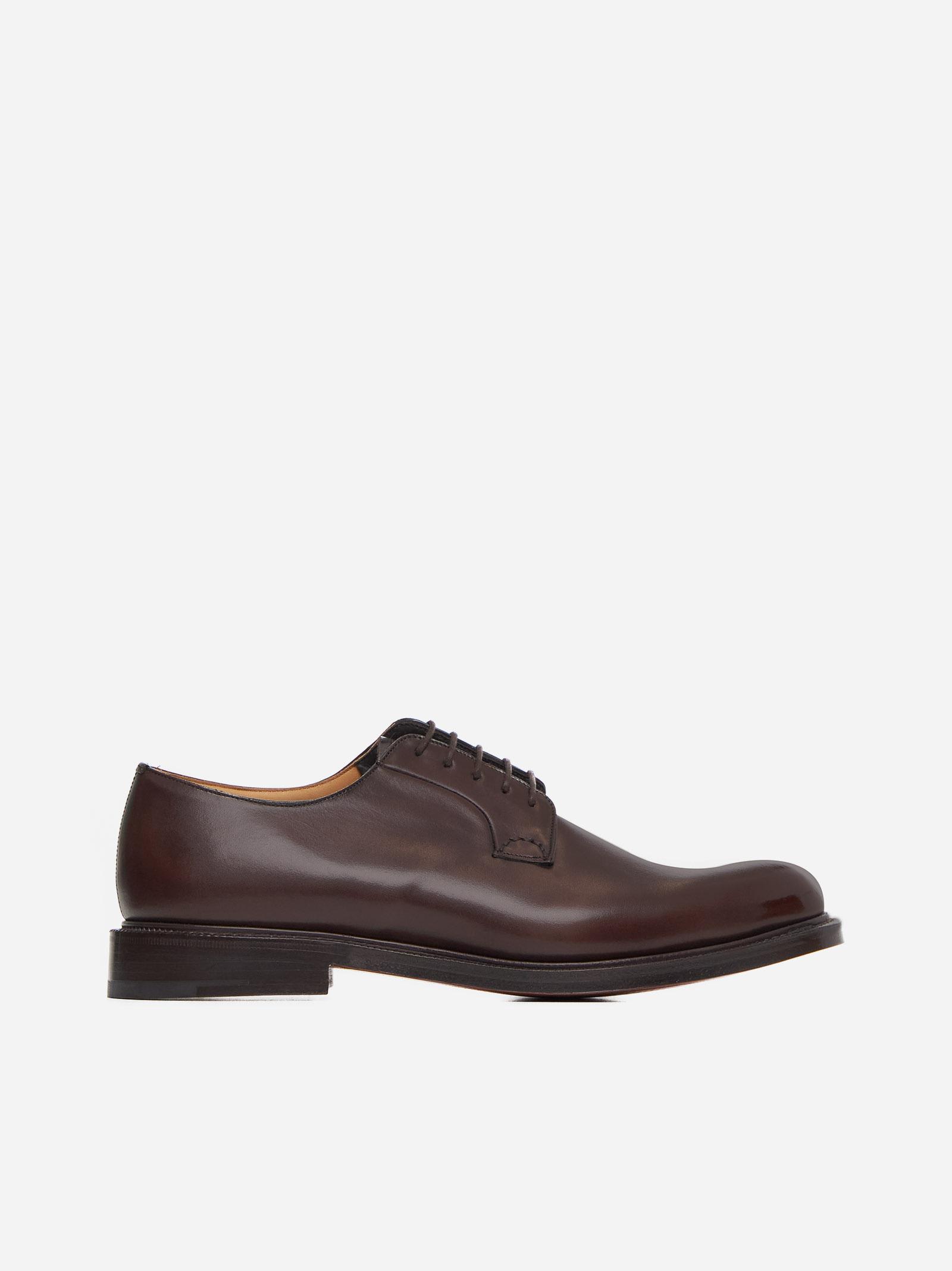 Shop Church's Shannon Leather Derby Shoes In Ebony