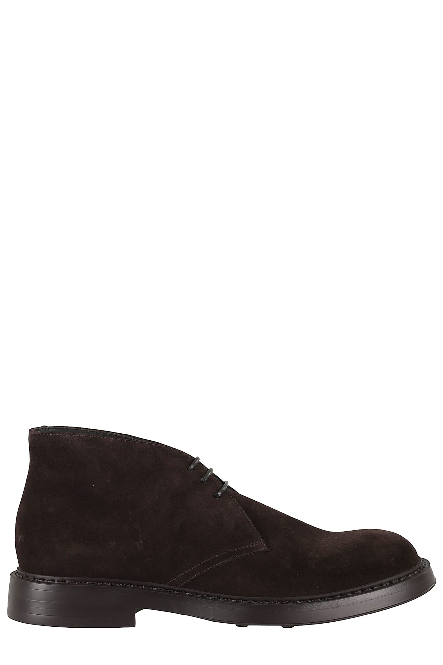 Doucal's Man Ankle Boots Dark Brown Size 12 Leather In Brown