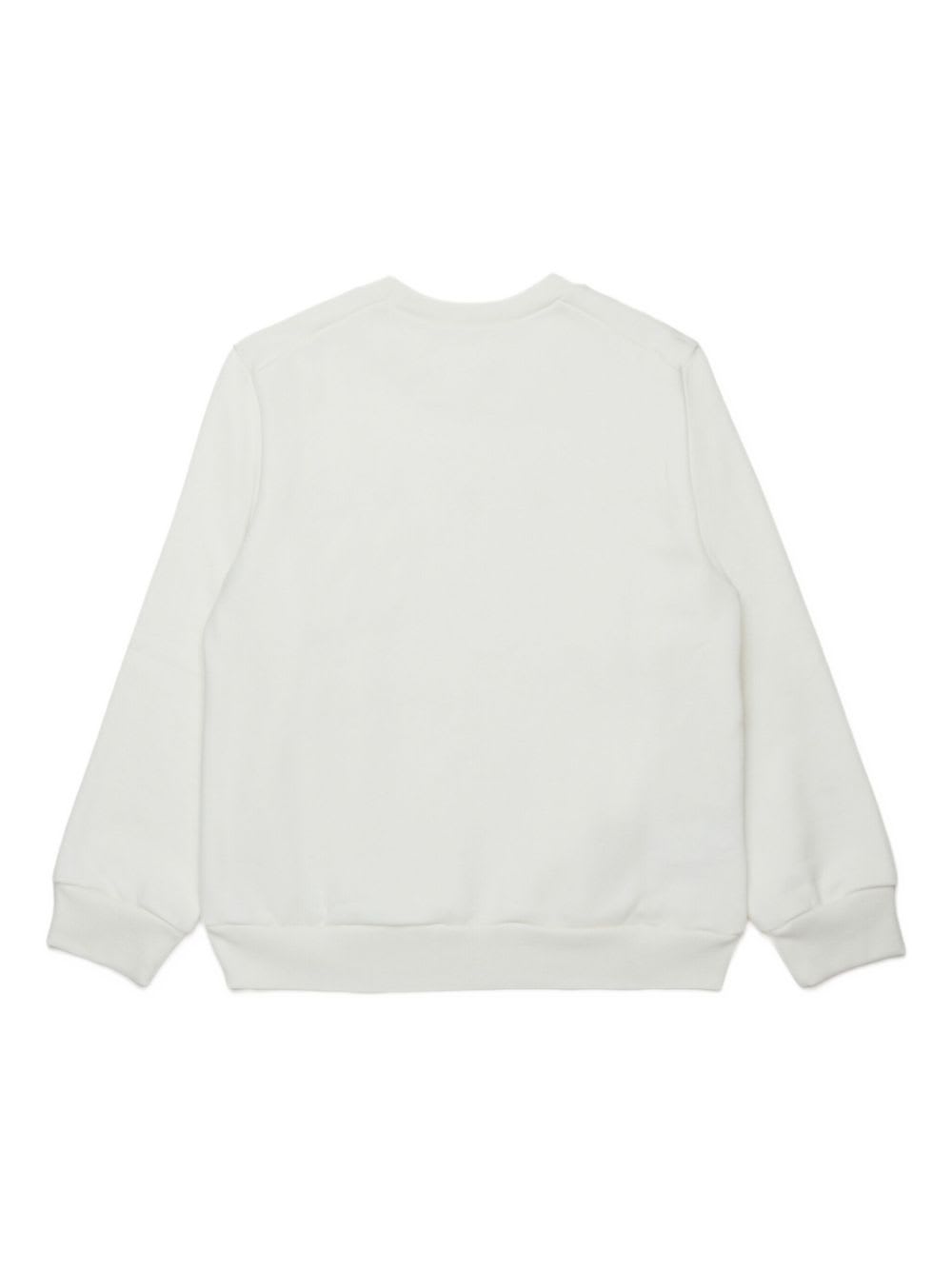 Marni Kids White Sweatshirt With Logo In White