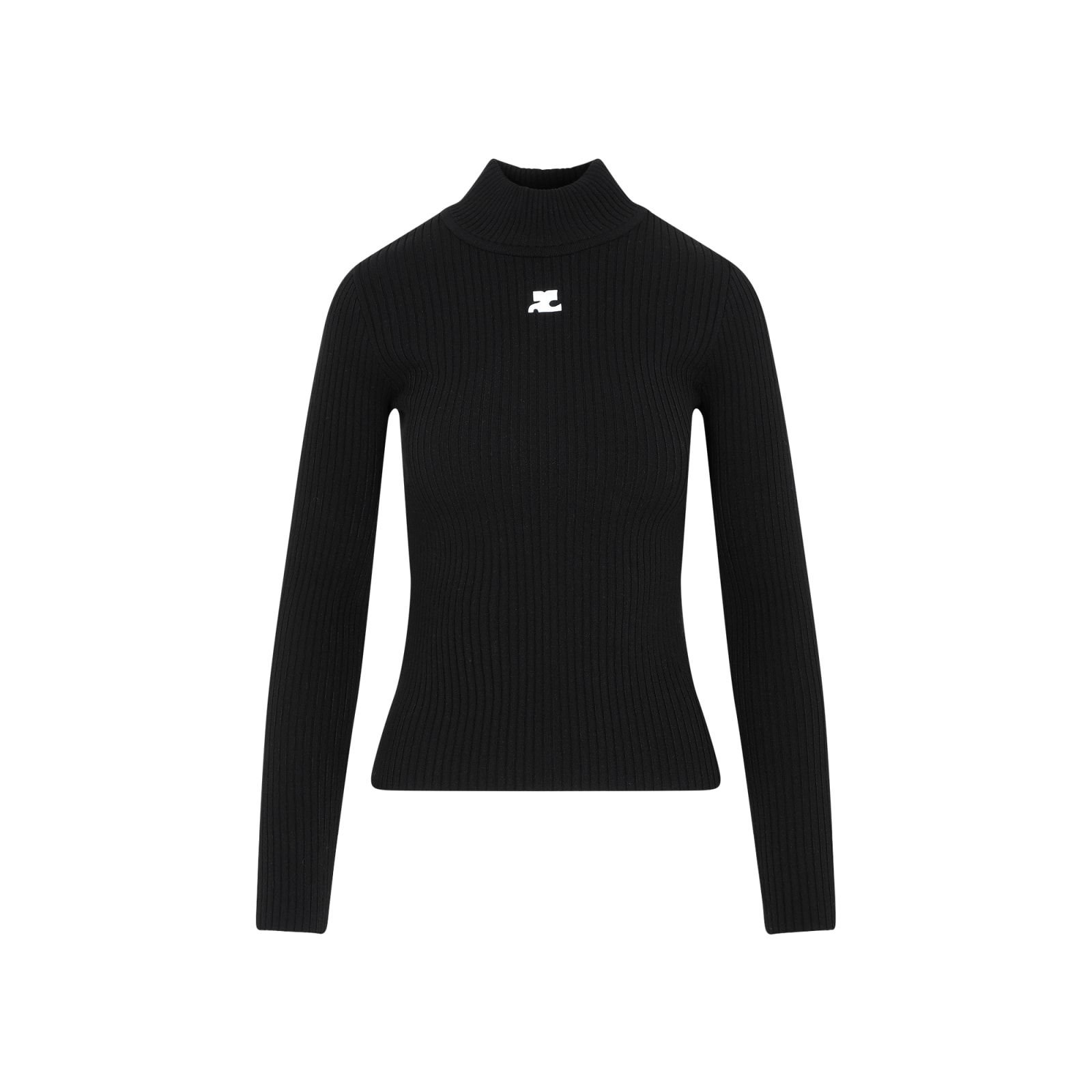 Courrèges Courreges Women Reedition Knit Long Sleeves Top In Black
