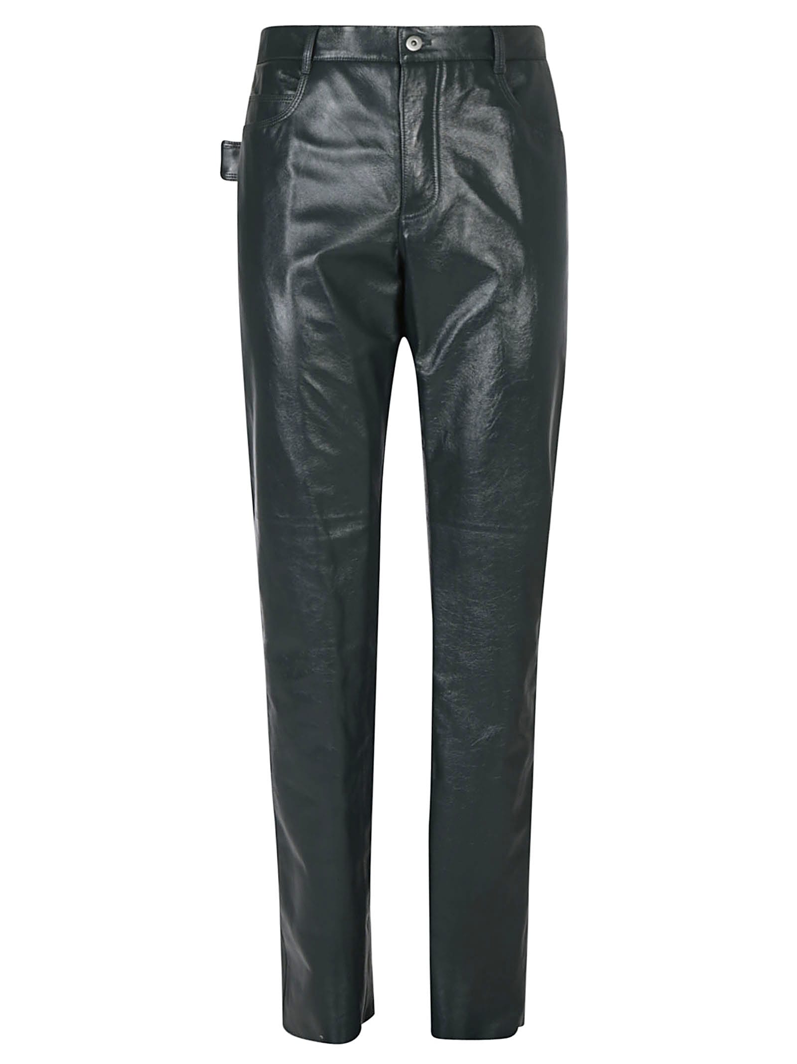 Bottega Veneta Shiny Leather With Denim Jeans