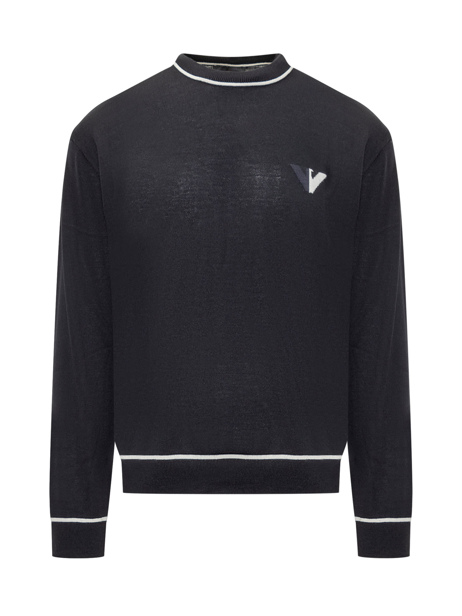 Shop Emporio Armani Pullover In Aquila Navy