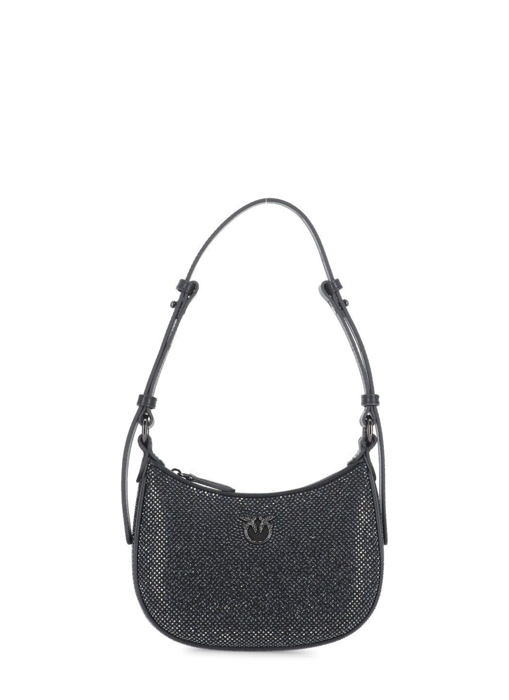 Pinko Half Moon Baby Shoulder Bag In Black