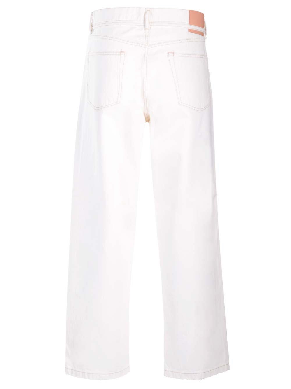 Shop Acne Studios Straight Leg Jeans In White