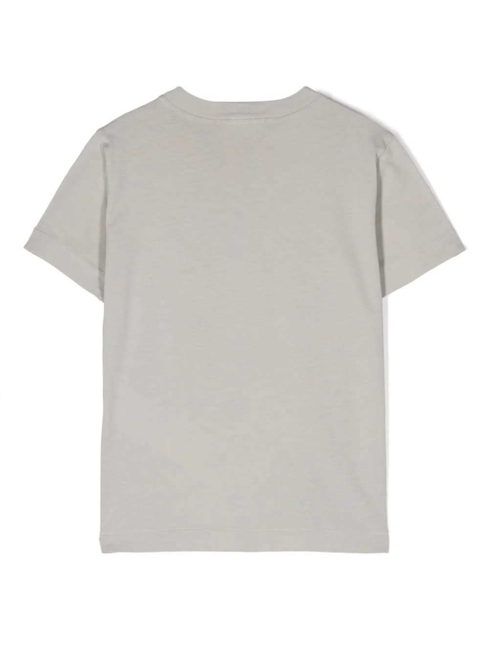 Shop Stone Island Pearl Grey T-shirt With Logo Patch