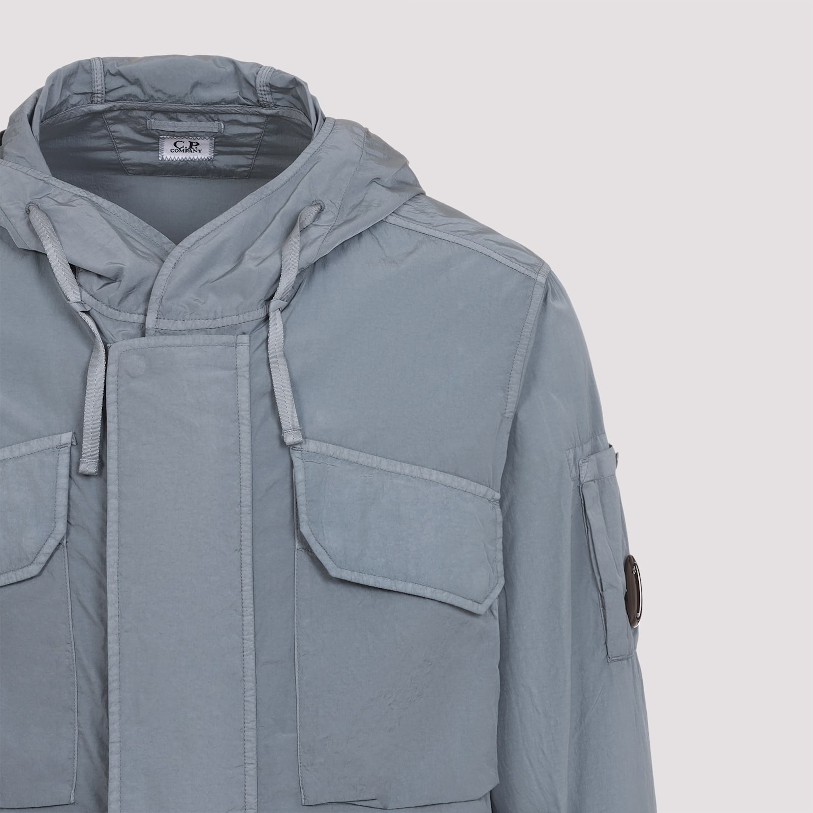 C.p. Company Chrome-r Lens Hooded Jacket In Stormy Weather