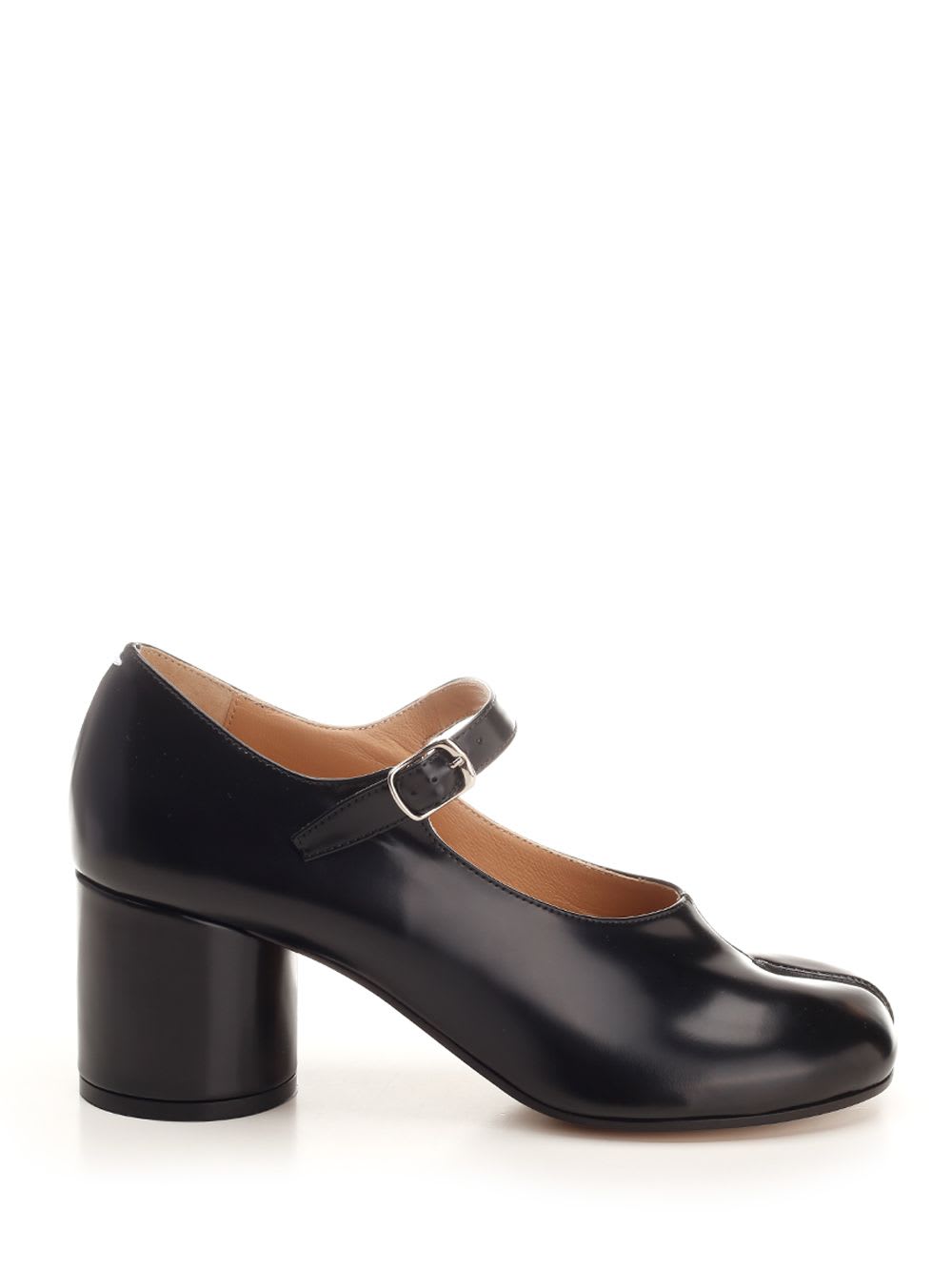 Shop Maison Margiela Mary-jane Tabi In Black