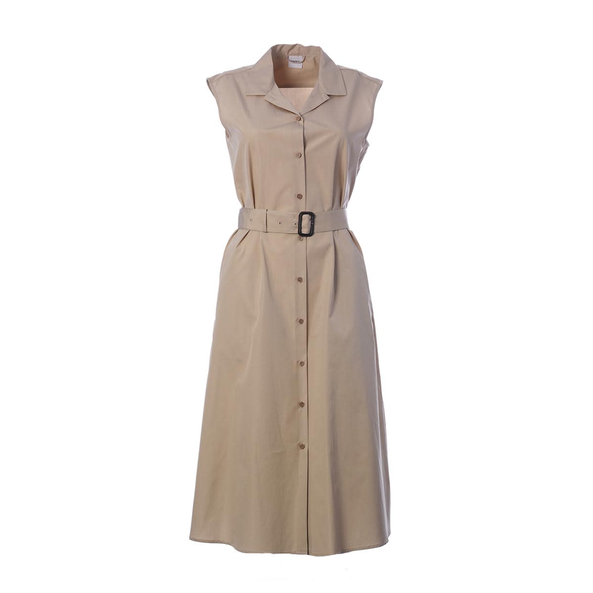 Photo of  Aspesi Sleeveless Belted Dress- shop Aspesi Dresses online sales