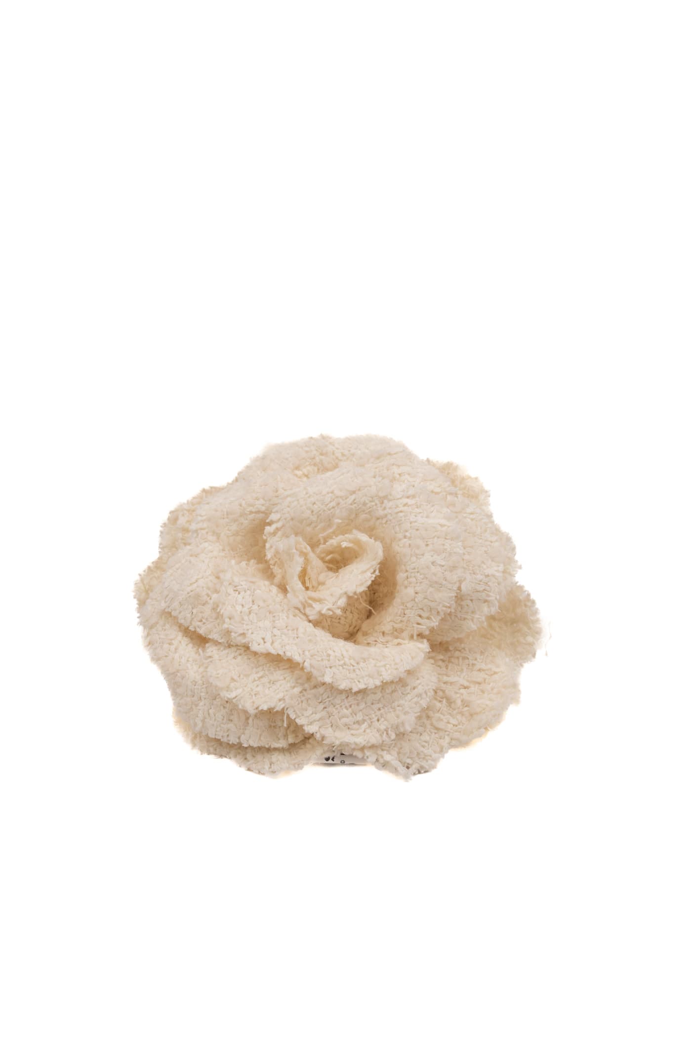 Shop Philosophy Di Lorenzo Serafini Bouclé Flower Brooch In Bianco
