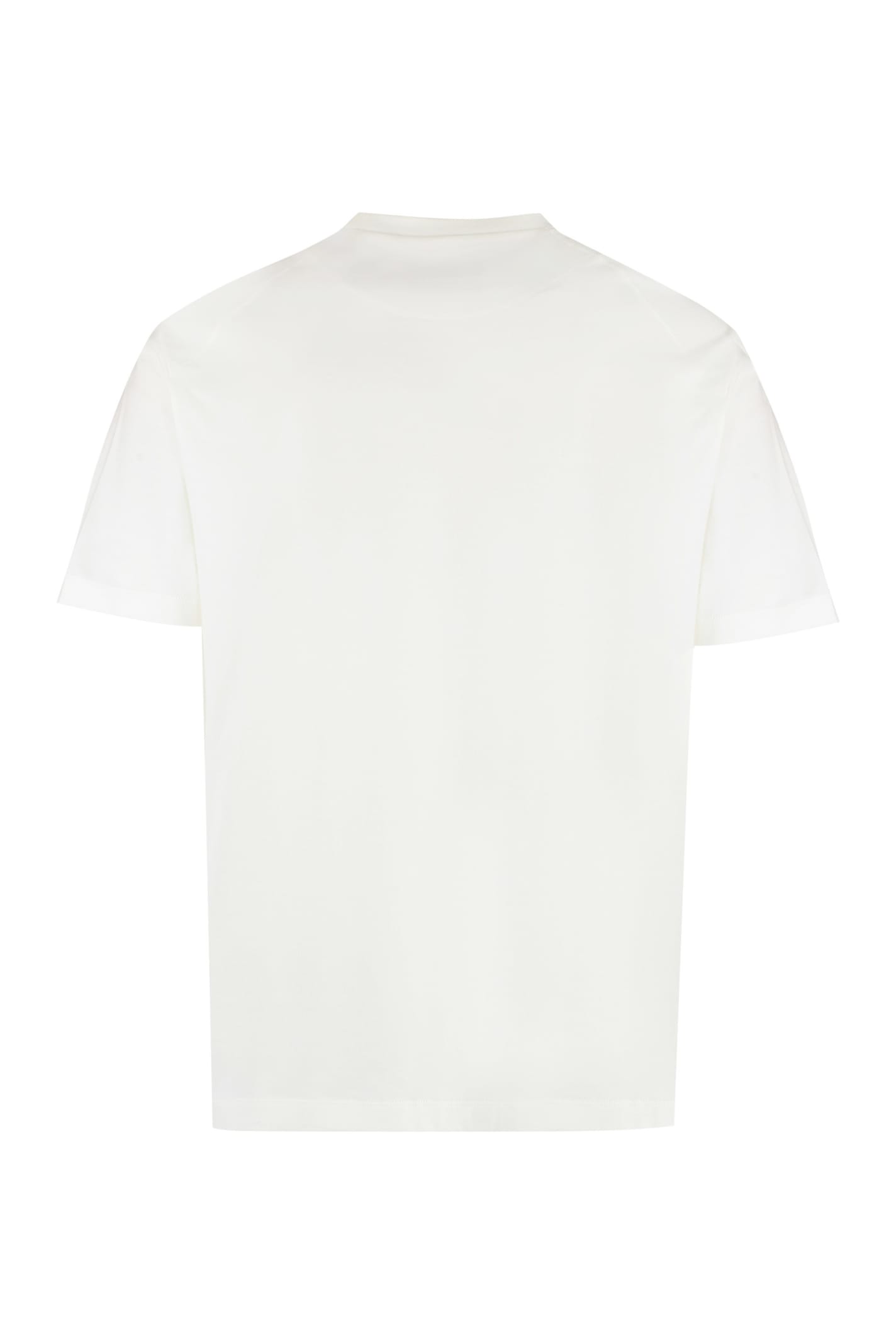 Shop Y-3 Cotton Crew-neck T-shirt In Ivory