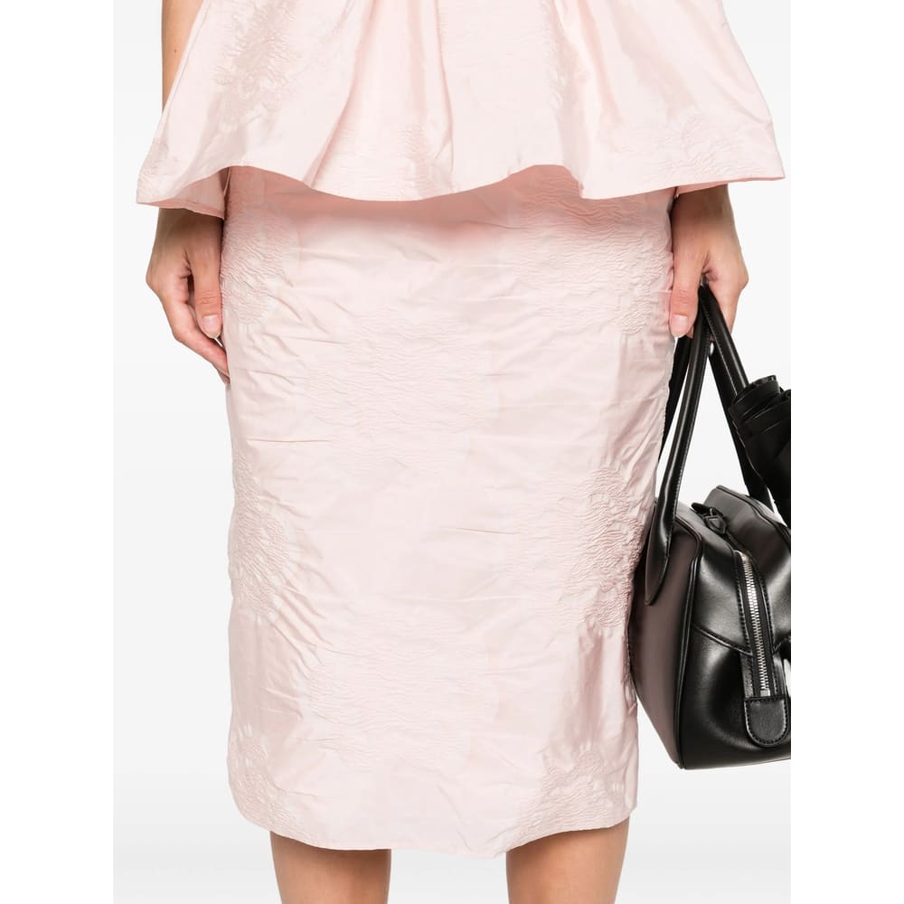 Cecilie Bahnsen Pleated Midi Skirt In Pink