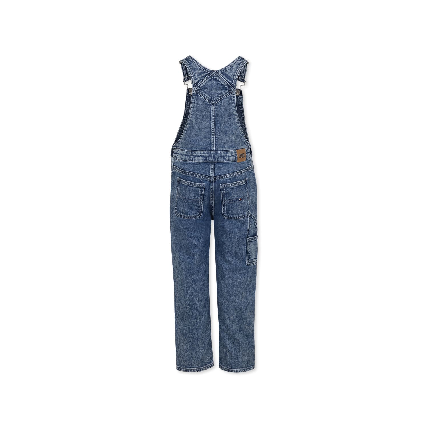 Tommy Hilfiger Denim Babygrow For Kids With Flag In Denim