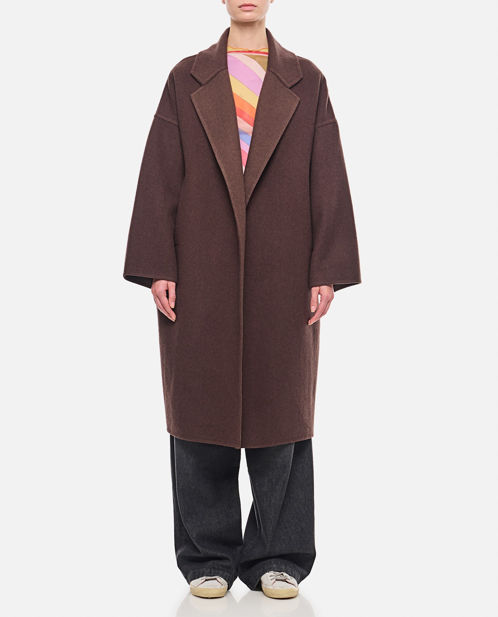 Shop Dušan Oversized Coat In Brown