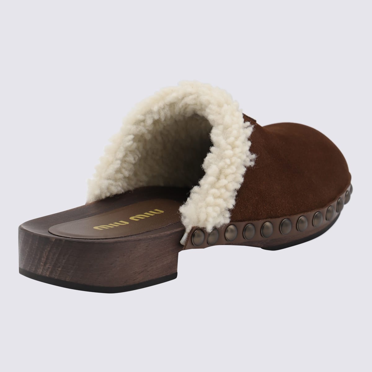 Miu Miu Camel Sandals In Brown