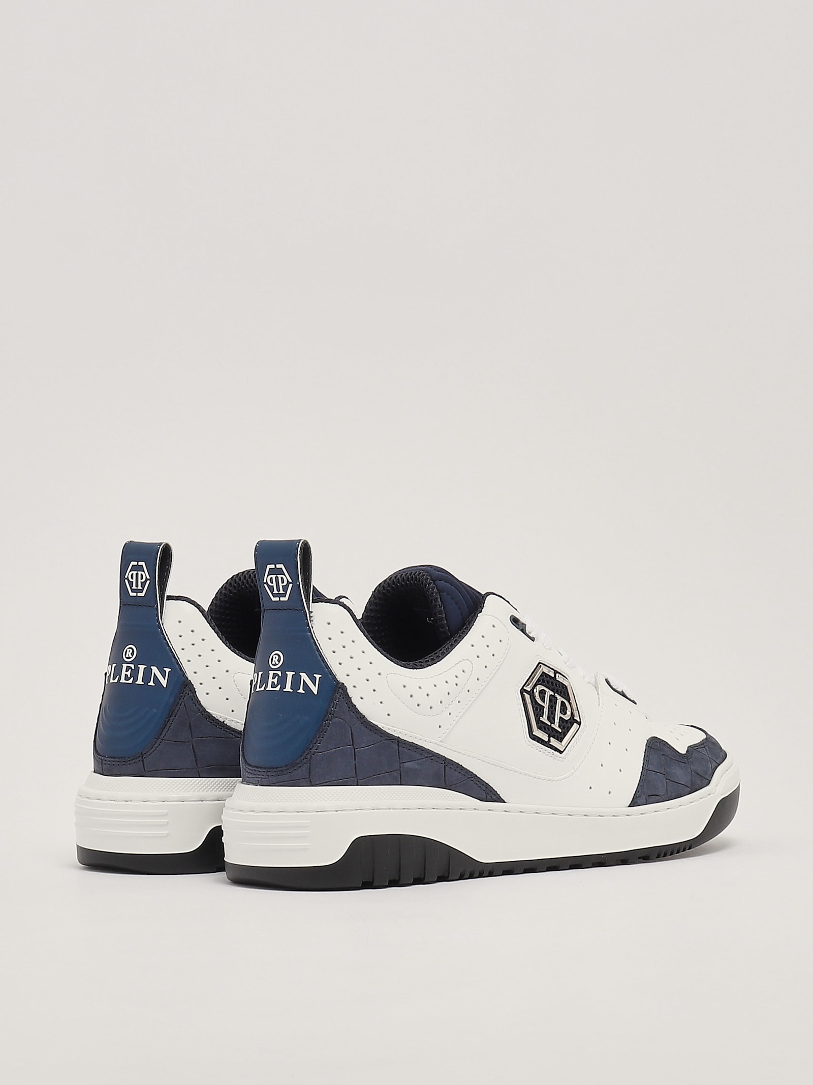 Shop Philipp Plein Sneaker Sneaker In Bianco-blu