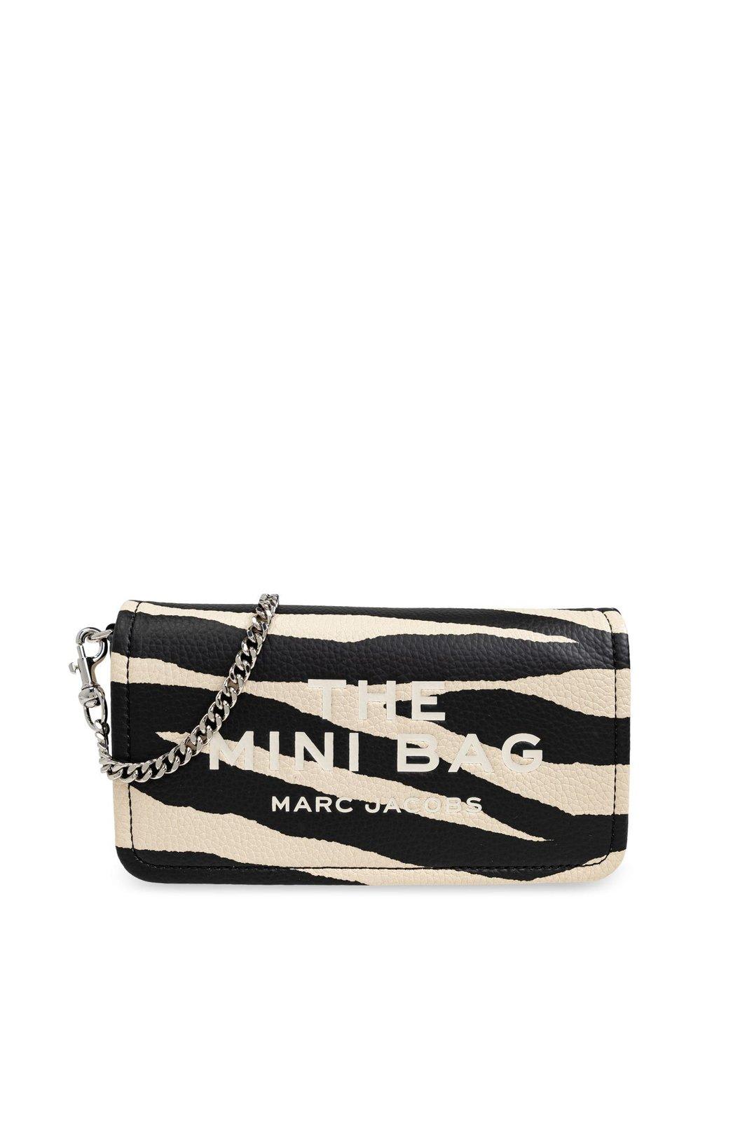 Shop Marc Jacobs The Zebra Printed Mini Crossbody Bag In Black