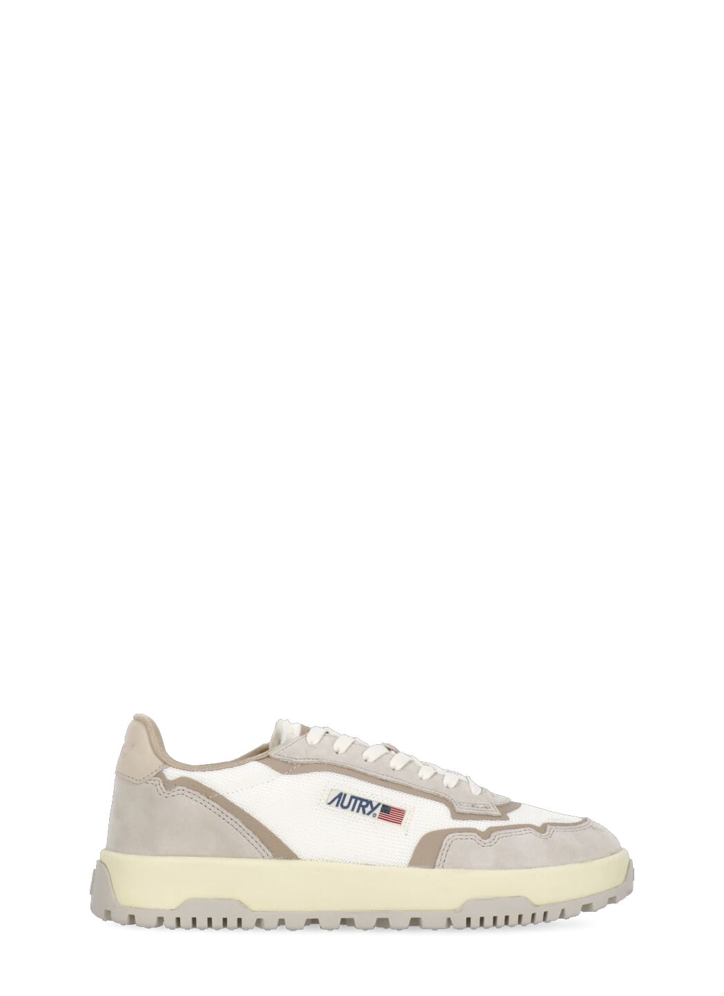 Autry Sneakers Wildpace Low In Mesh E Suede In Beige