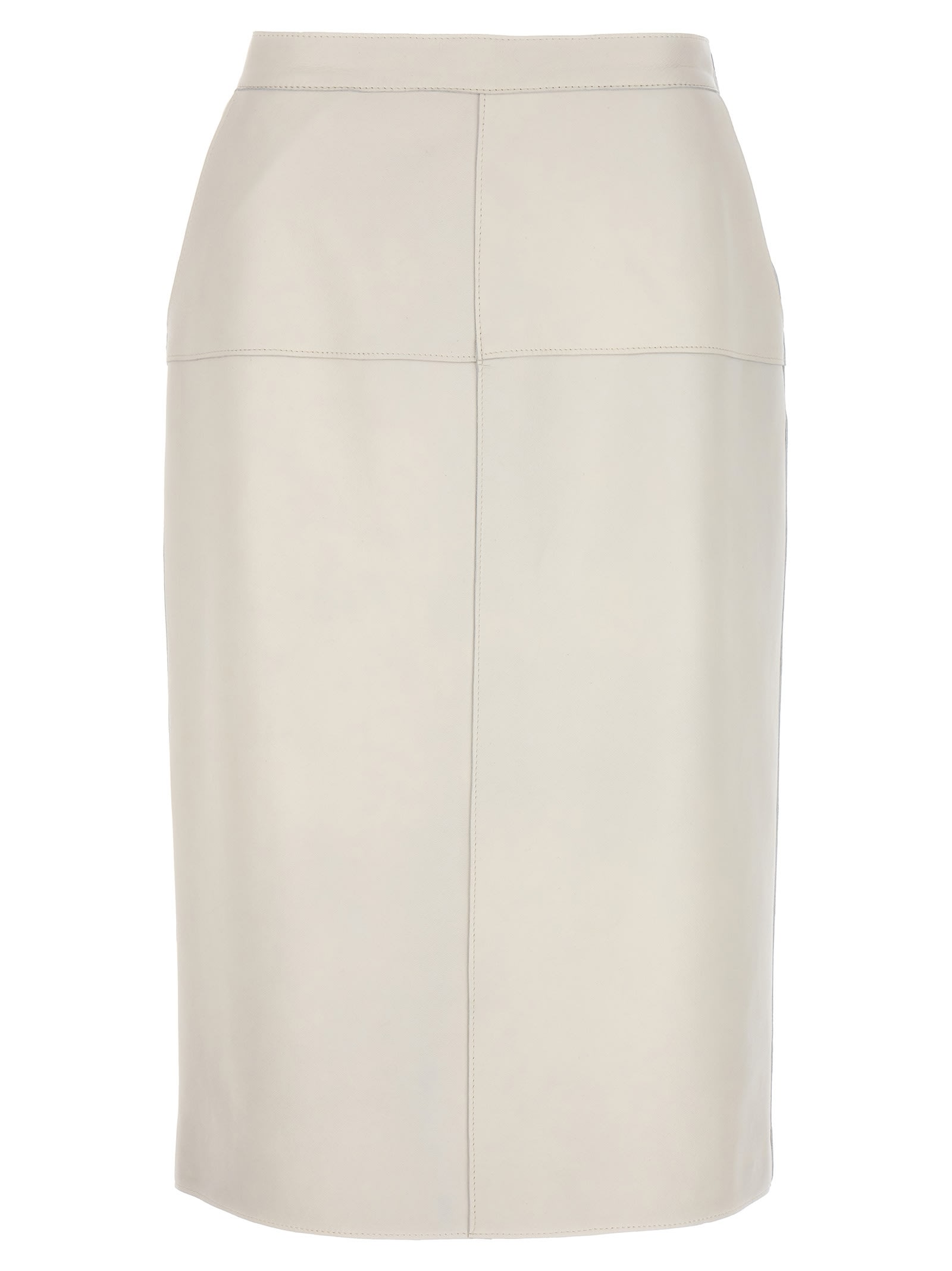 Shop P.a.r.o.s.h Leather Skirt In White