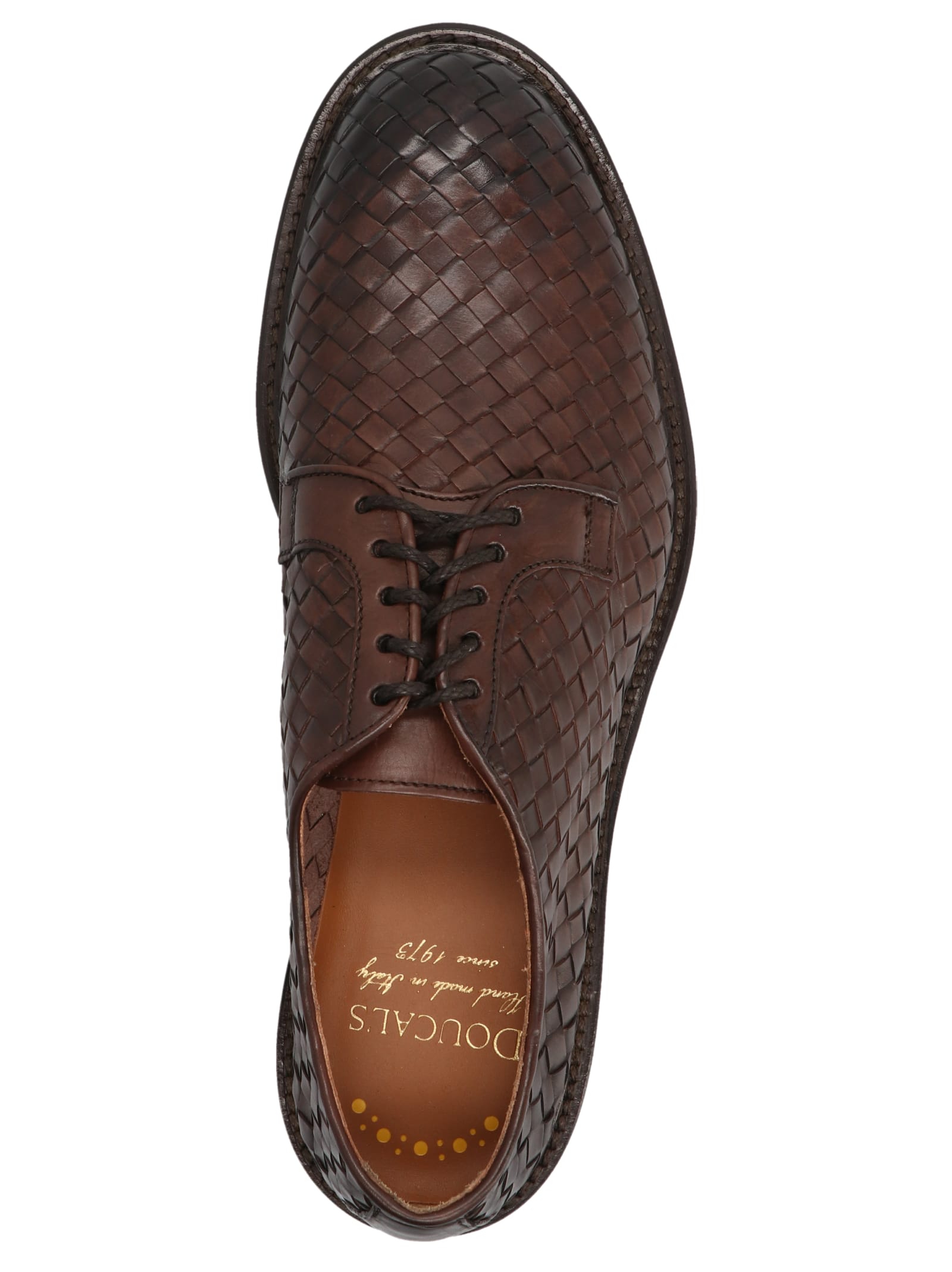 Shop Doucal's Woven Leather Derby Shoes