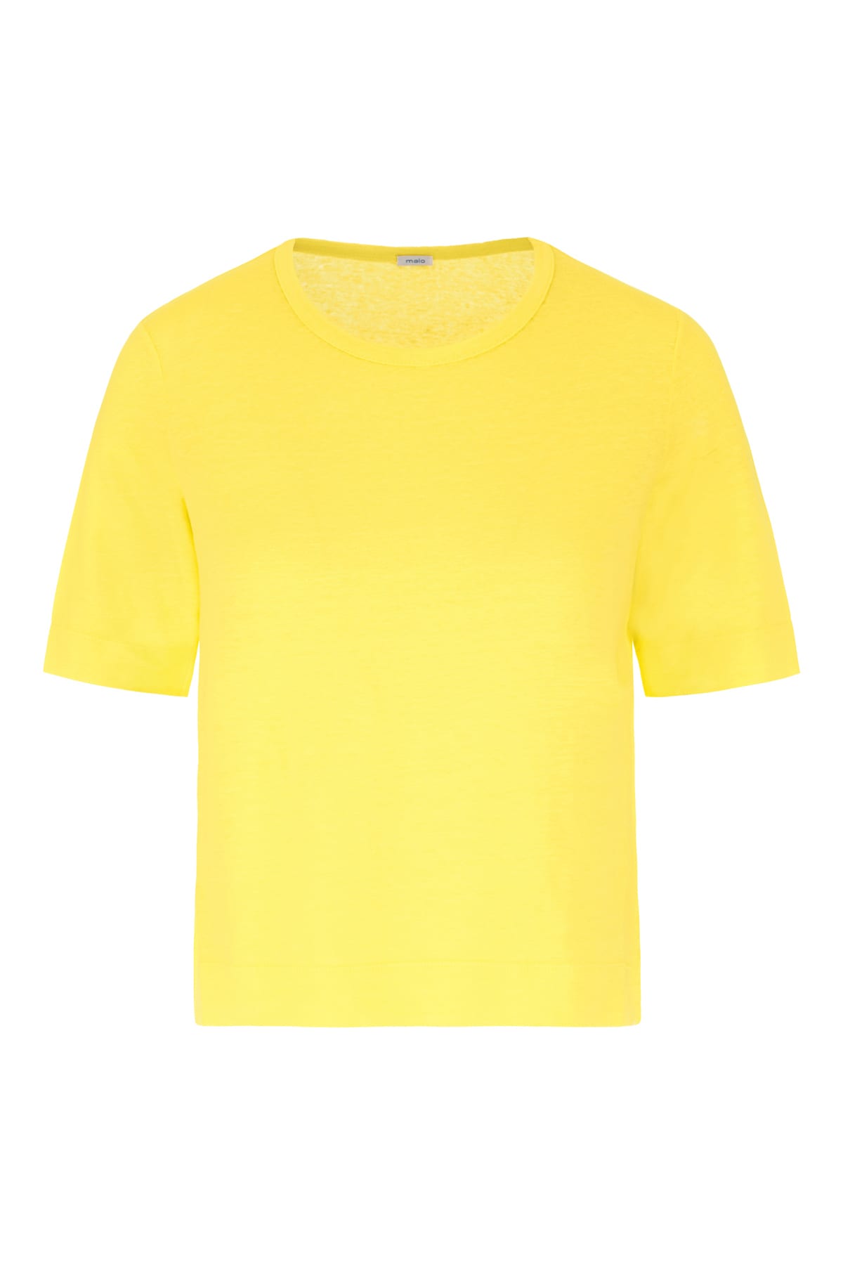 Yellow Stretch Linen T-shirt