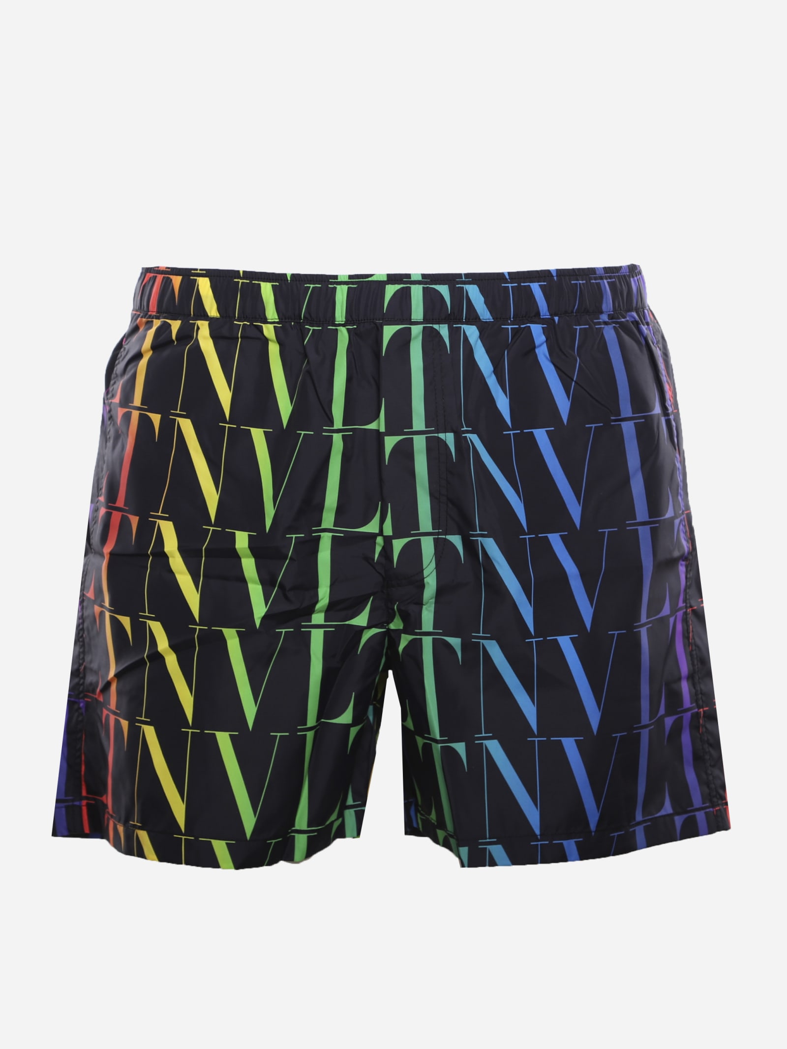 Valentino Swimsuit With Multicolor Vltn Times Print