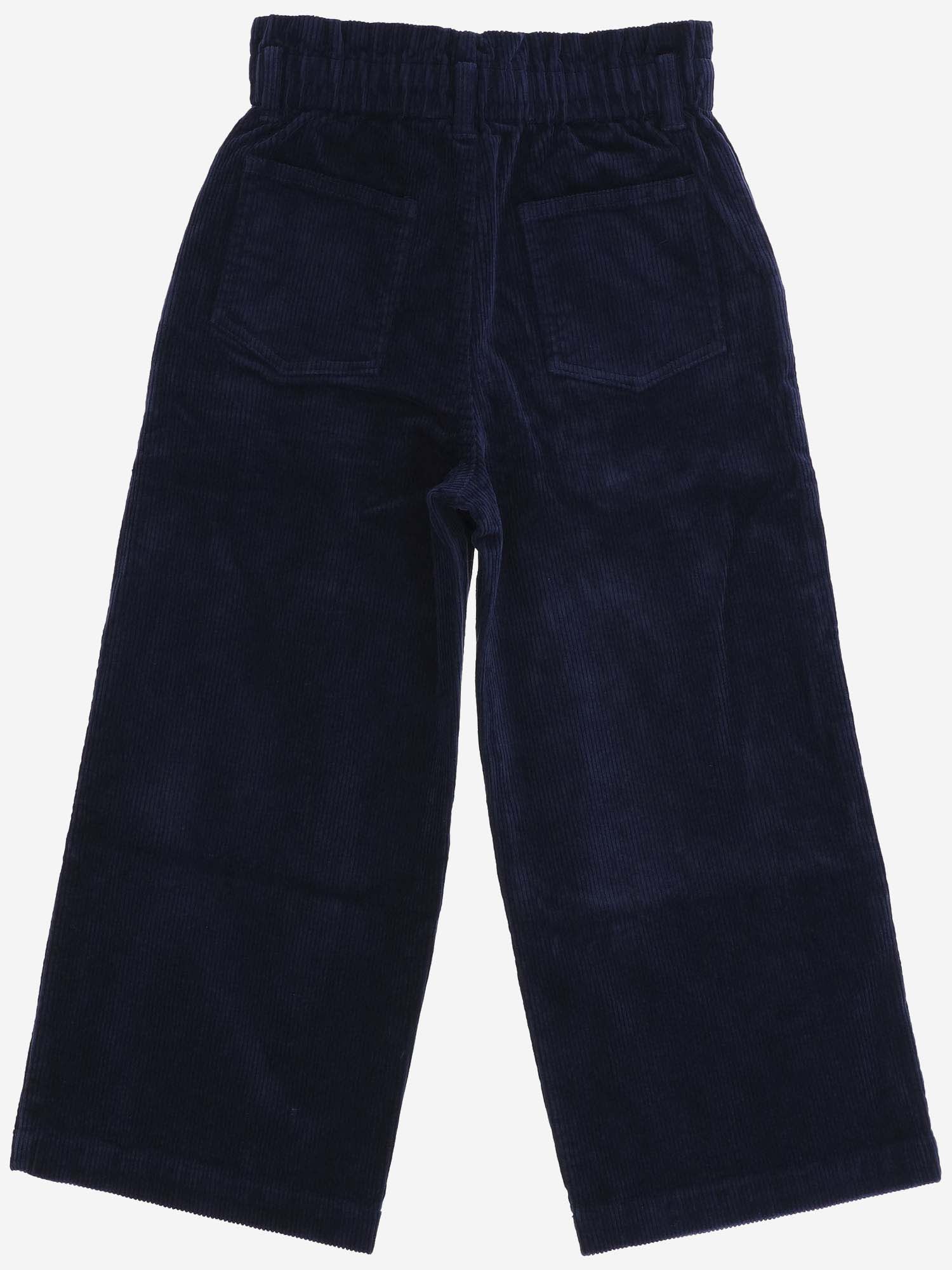 Shop Ralph Lauren Stretch Cotton Velvet Pants In Blu