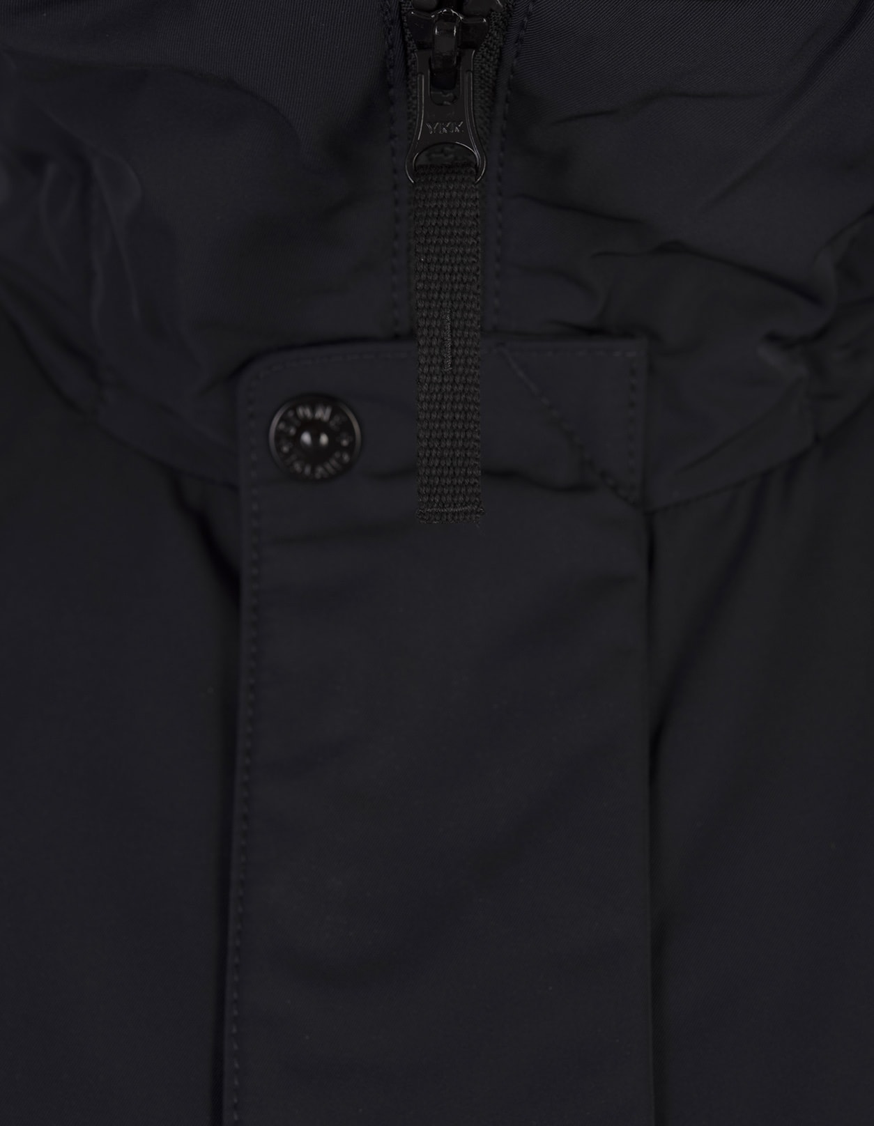 Shop Stone Island Navy Blue Polyester Micro Twill Jacket