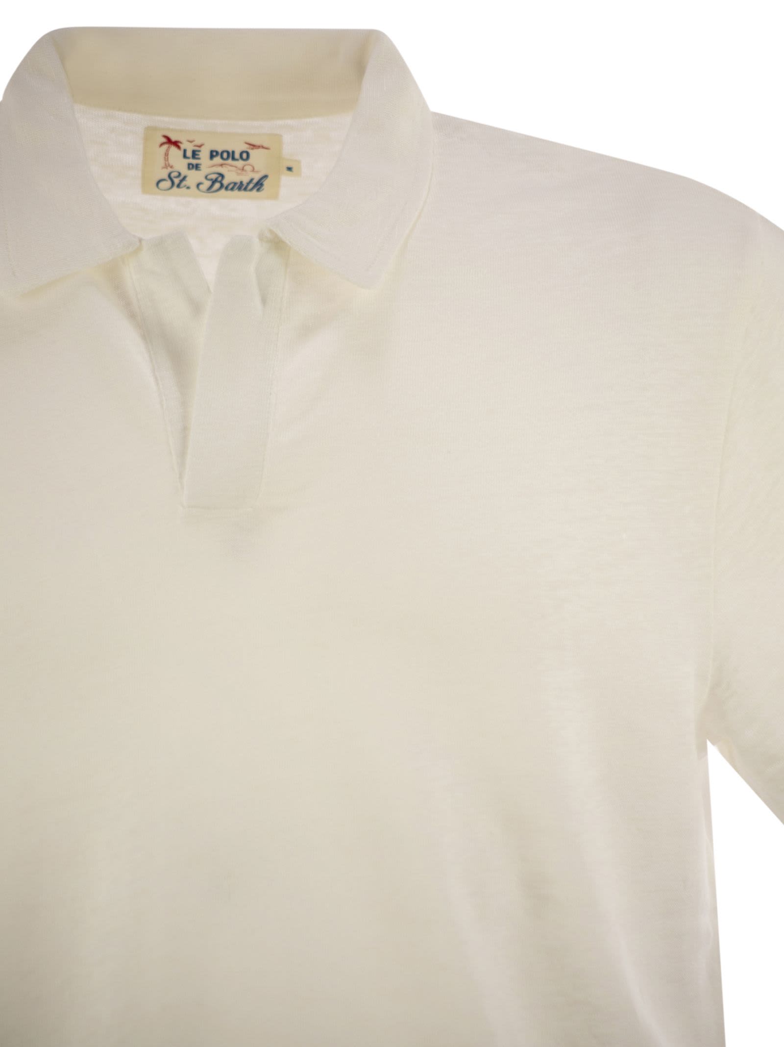 Mc2 Saint Barth Fraser Linen Polo Shirt