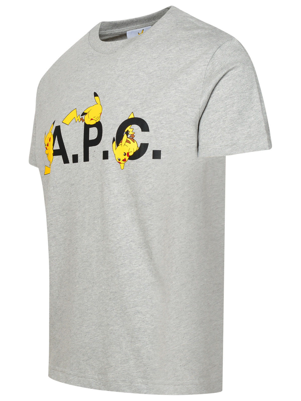 Shop Apc Pokémon Pikachu Grey Cotton T-shirt