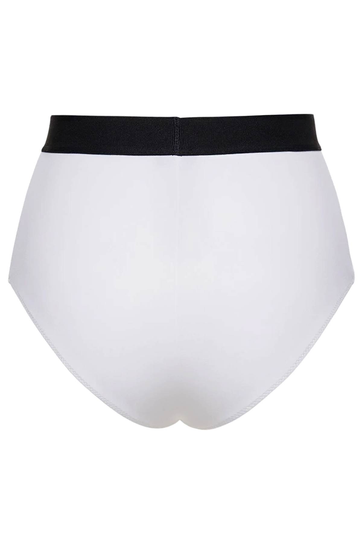 Tom Ford Logo Modal Jersey High Rise Briefs In White