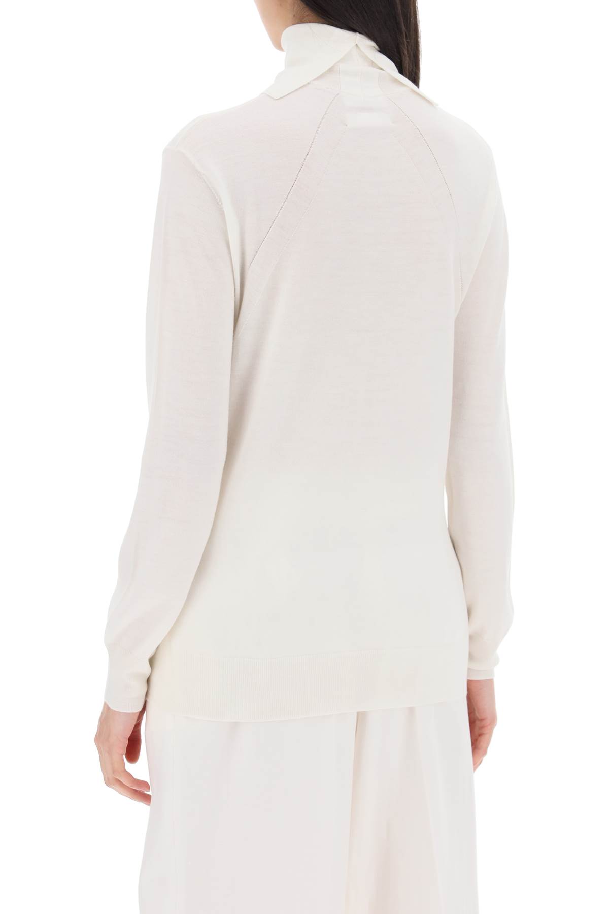 Jil Sander "lightweight Merino Wool Dol In Natural (white)