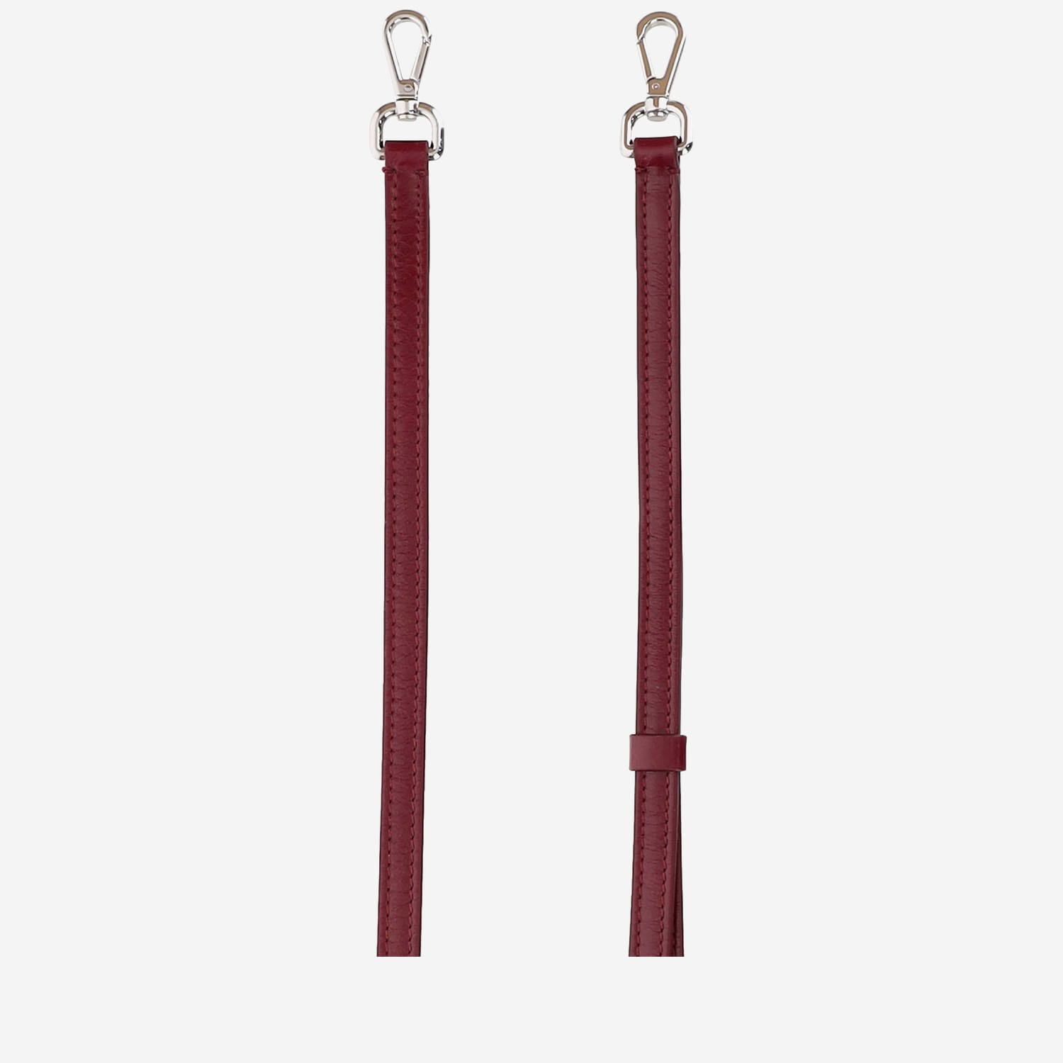 Jacquemus Le Petit Tourism In Shiny Vintage-finished Leather Bags In Burgundy
