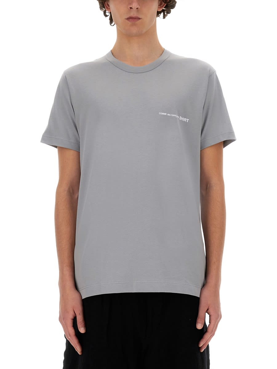 Shop Comme Des Garçons Shirt Jersey T-shirt In Grey