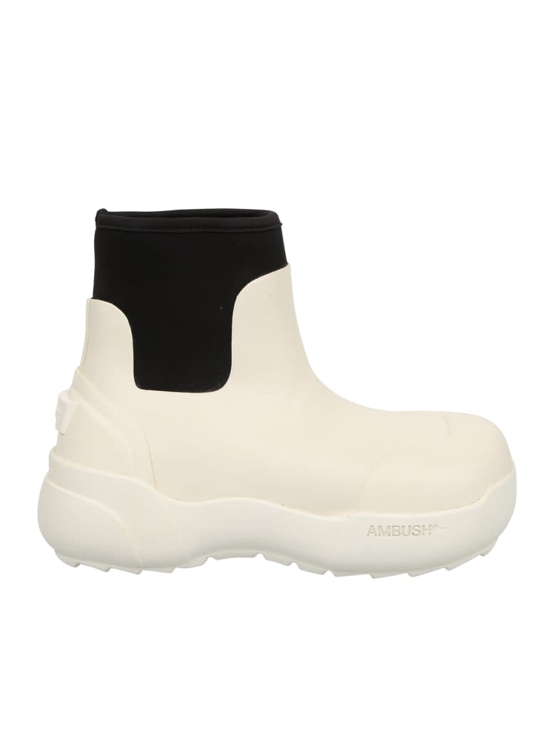 AMBUSH Rubber Boots Off White