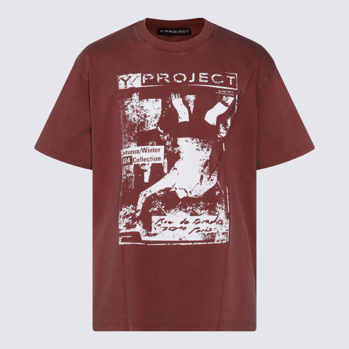 Shop Y/project Red Cotton T-shirt In Purple